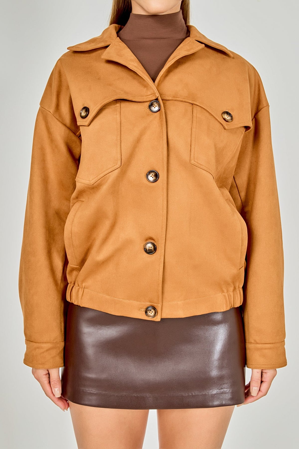 Suede Oversized Jacket