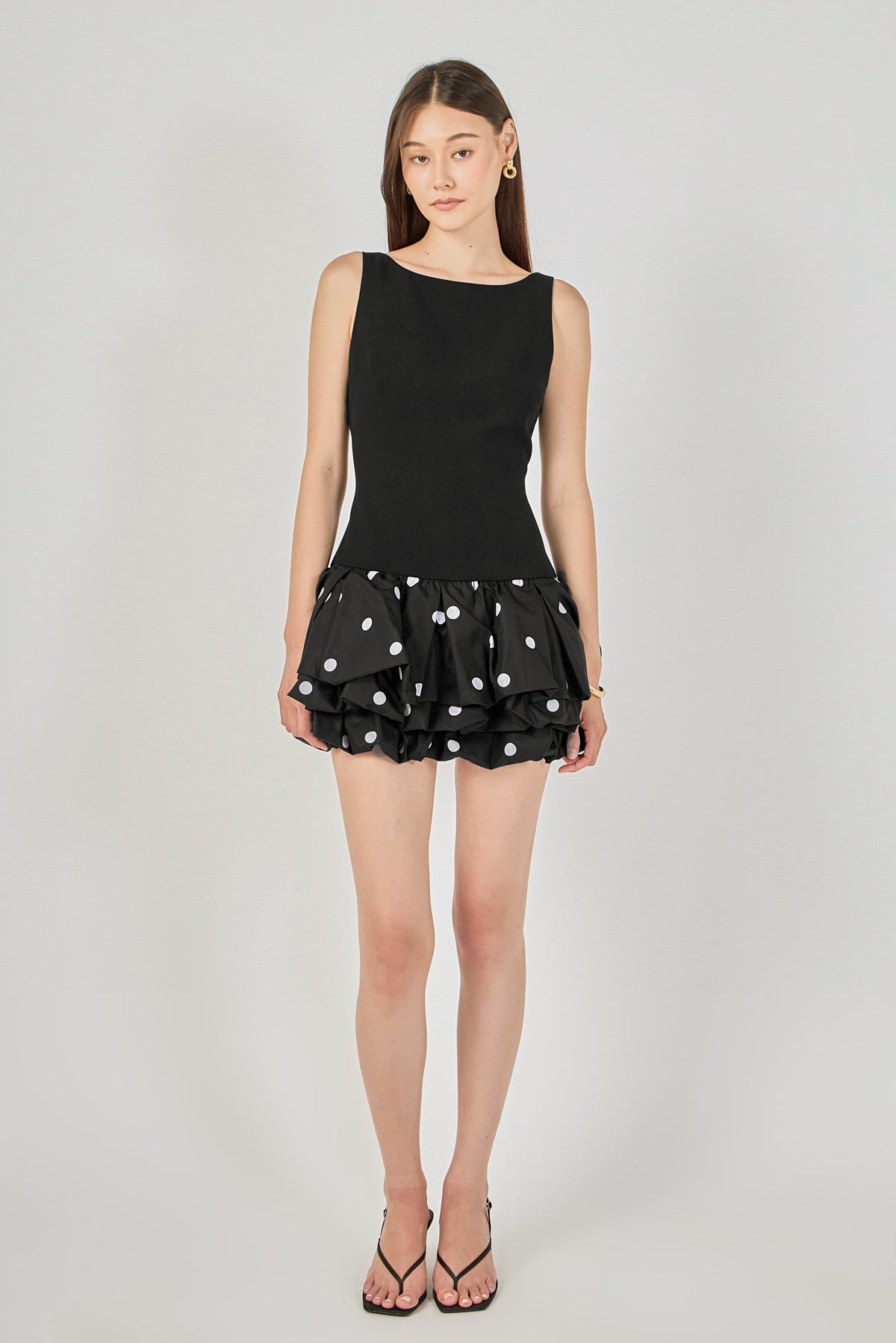 Polka Dot Bubble Mini Dress