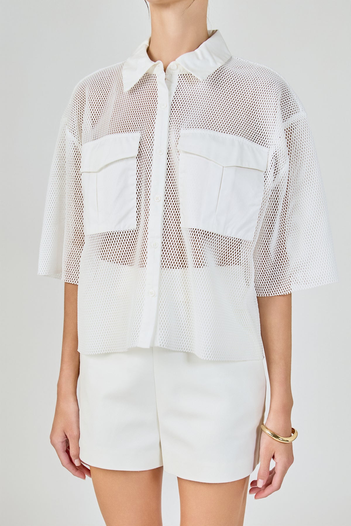Mesh Net Top with Pockets