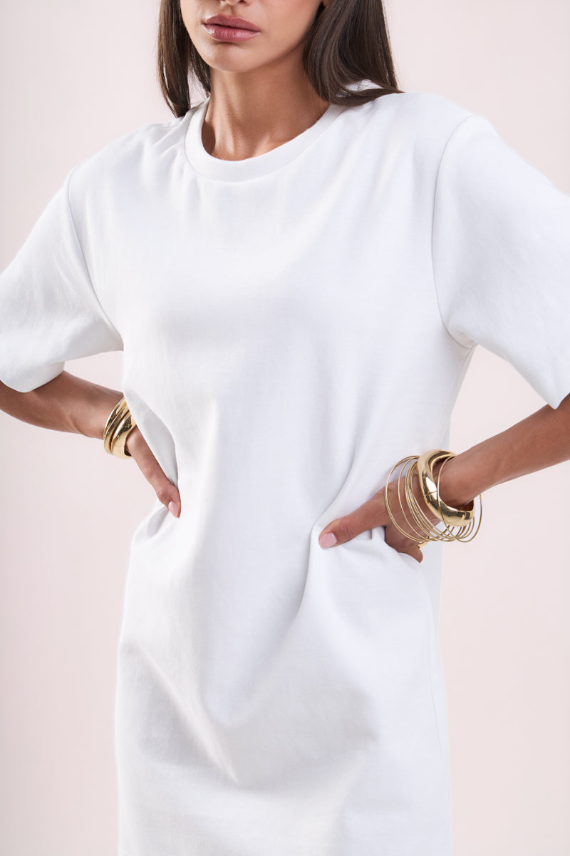 Mix Media T-Shirt Lace Dress