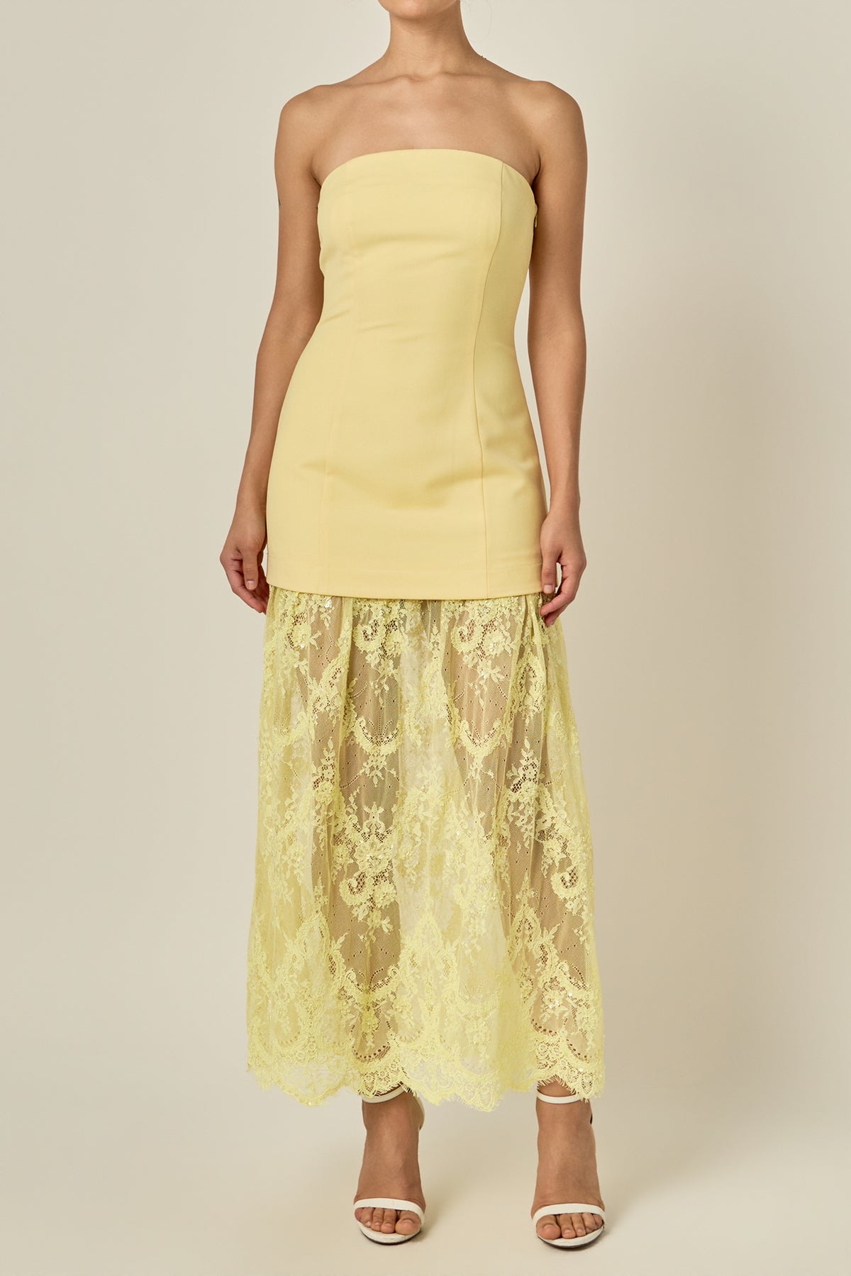 Sequin Lace Midi Dress