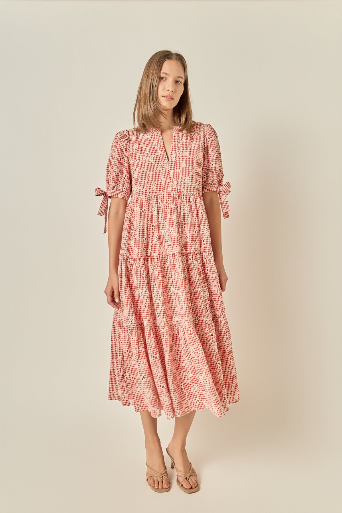Embroidered Midi Dress