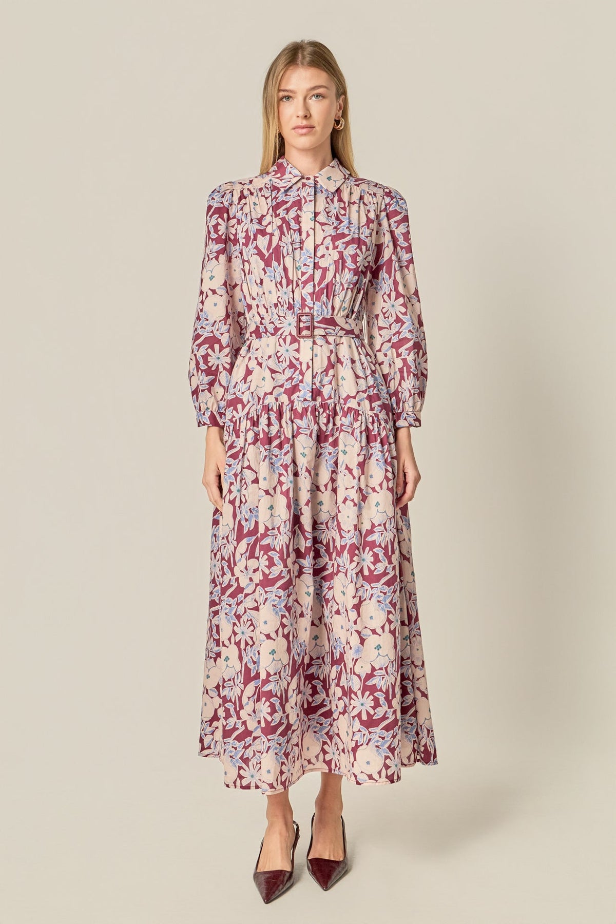 Printed Midi Dress