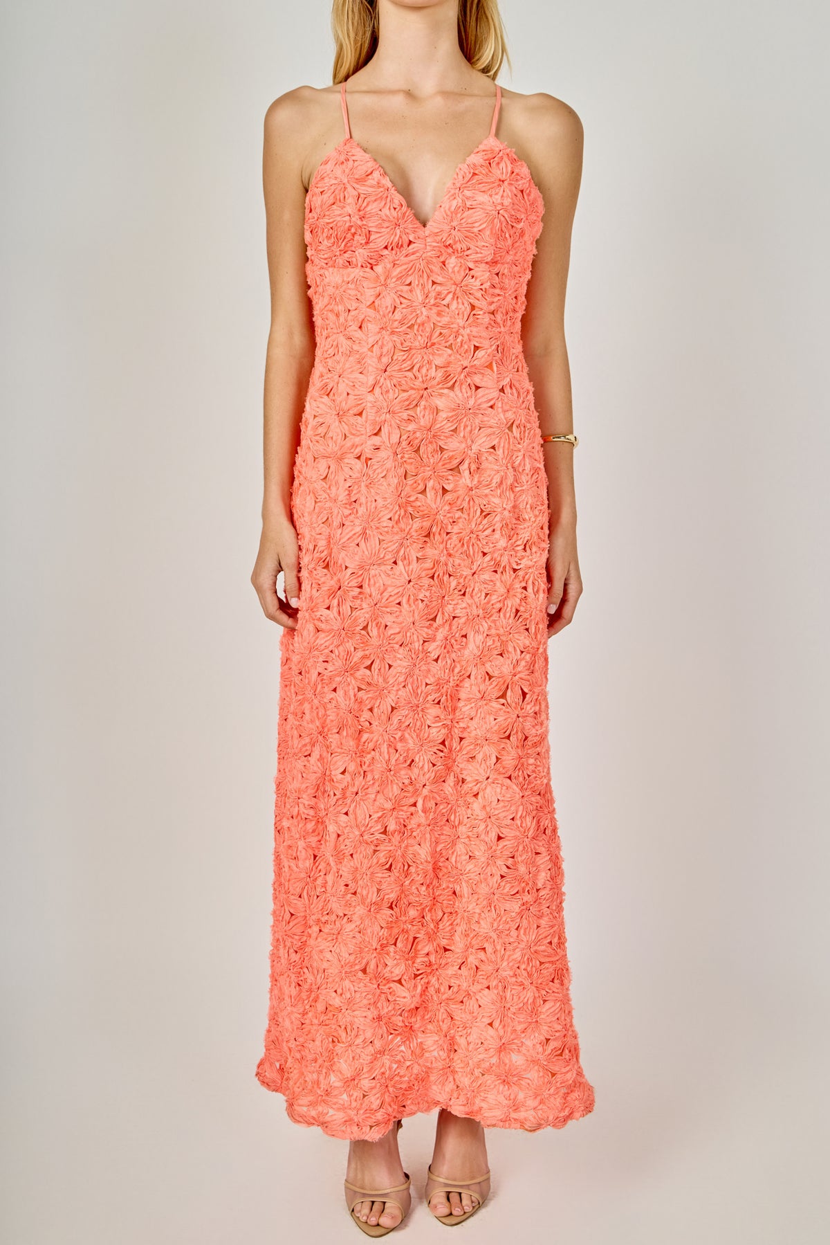 Lace Spaghetti Strap Maxi Dress