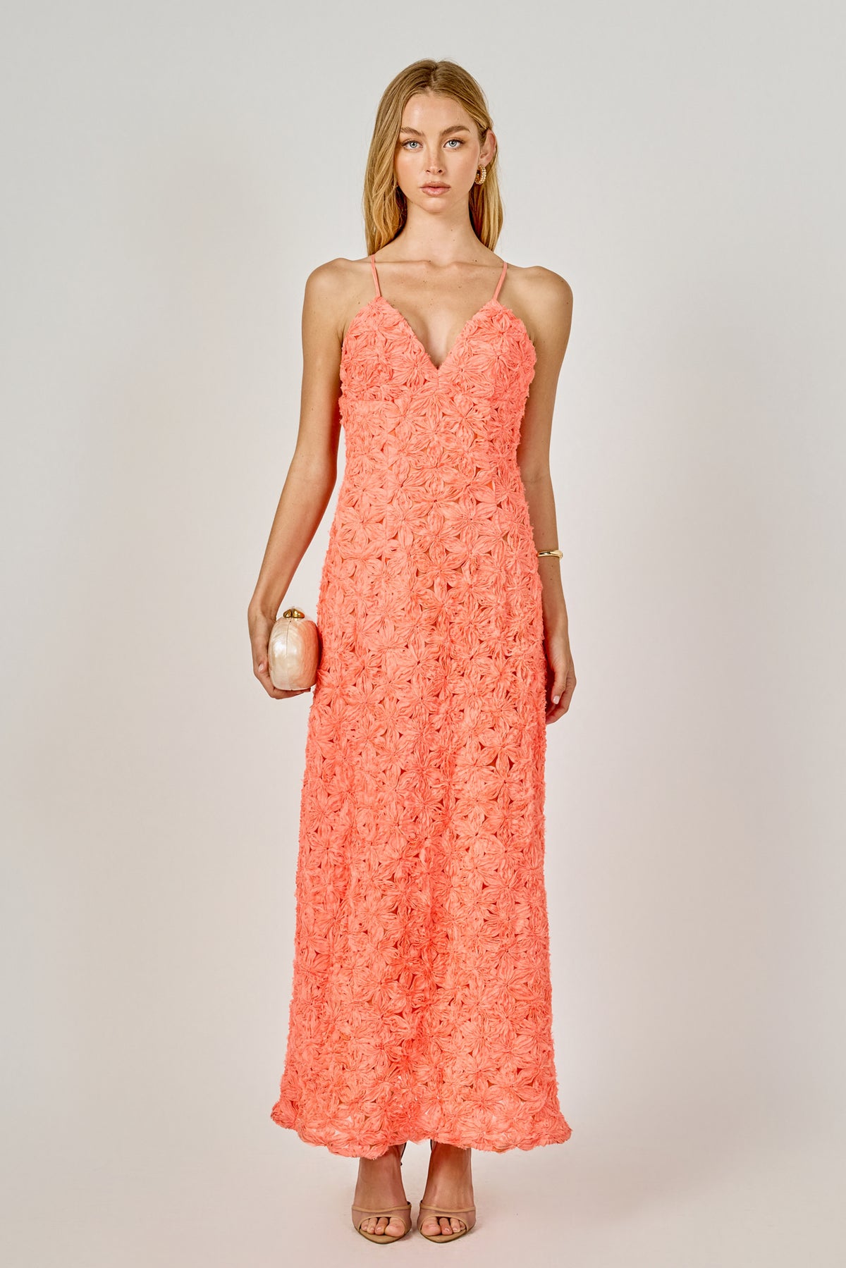 Lace Spaghetti Strap Maxi Dress