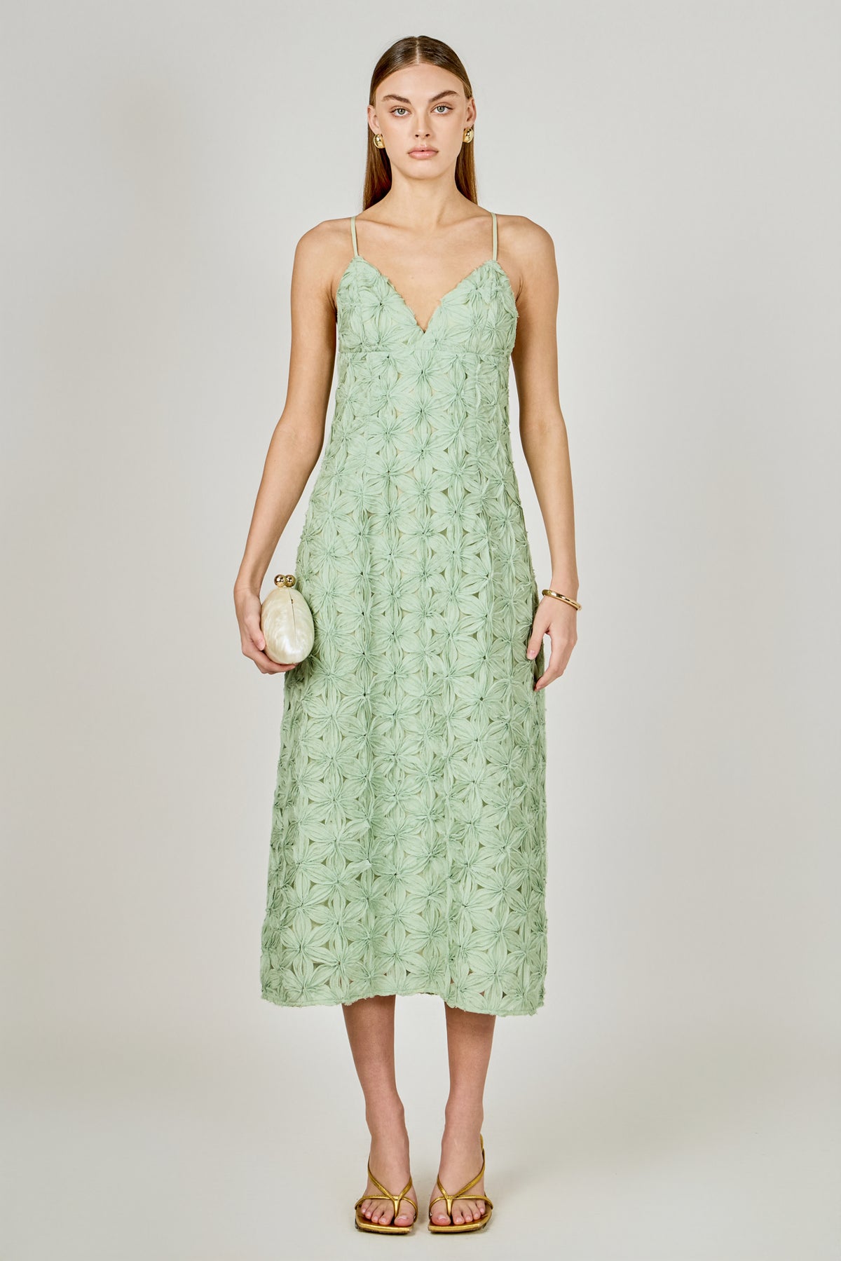 Lace Spaghetti Strap Maxi Dress