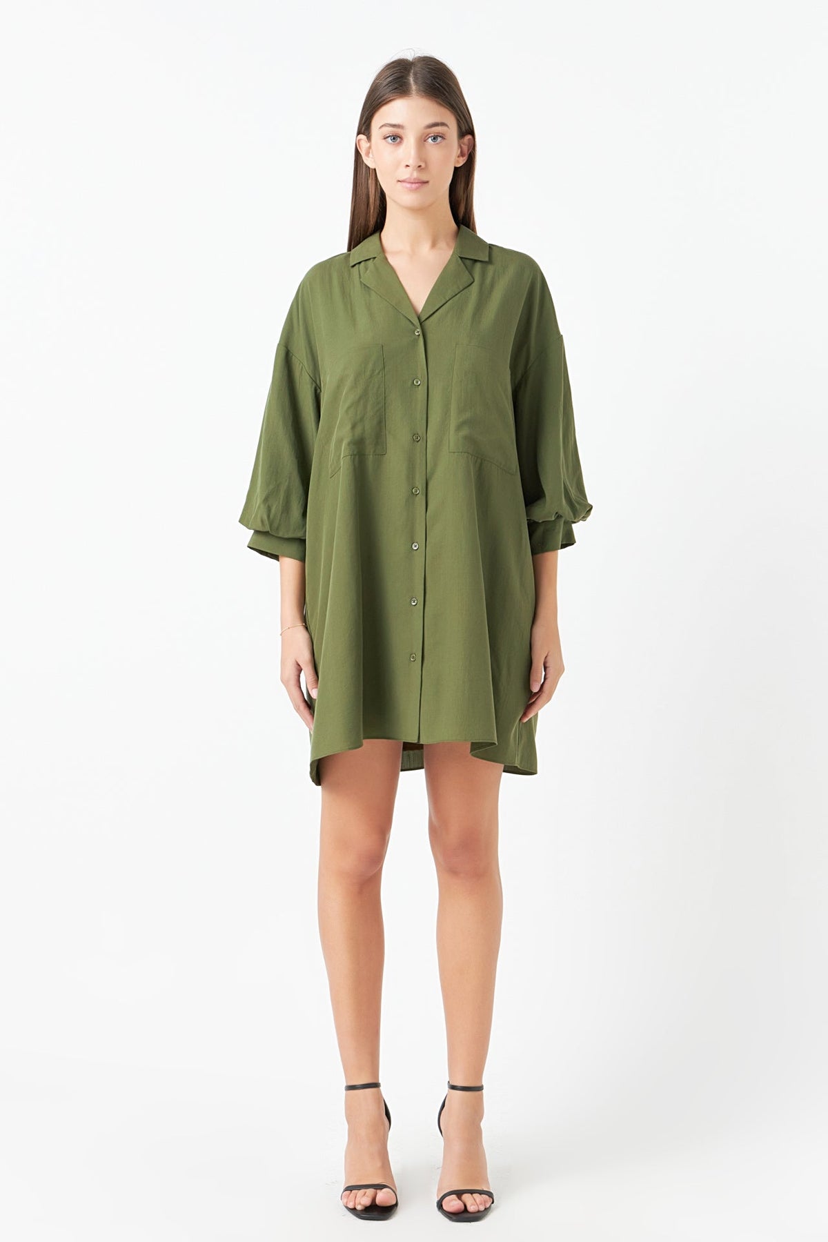 Belted Mini Shirt Dress