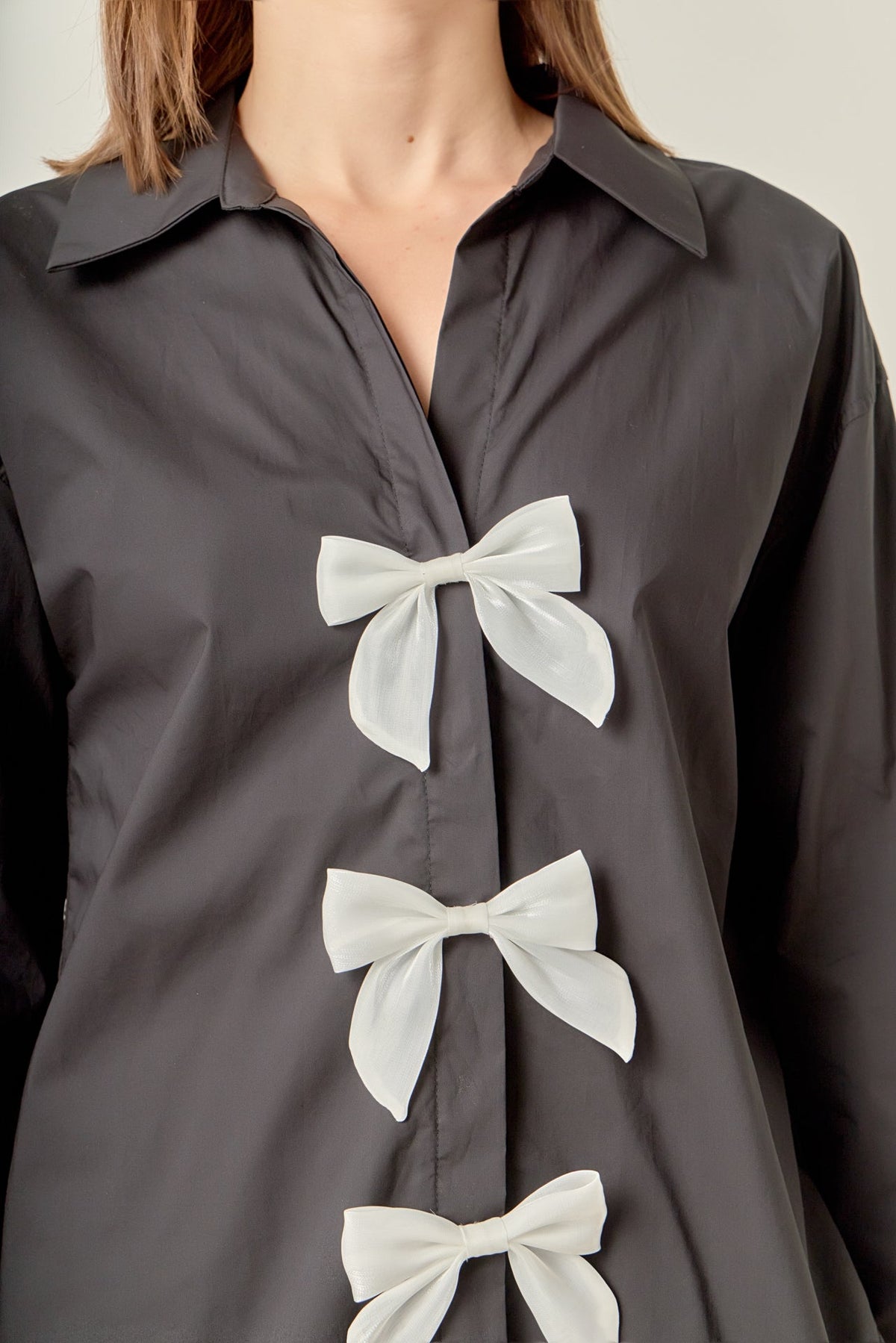 Bow Poplin Shirt