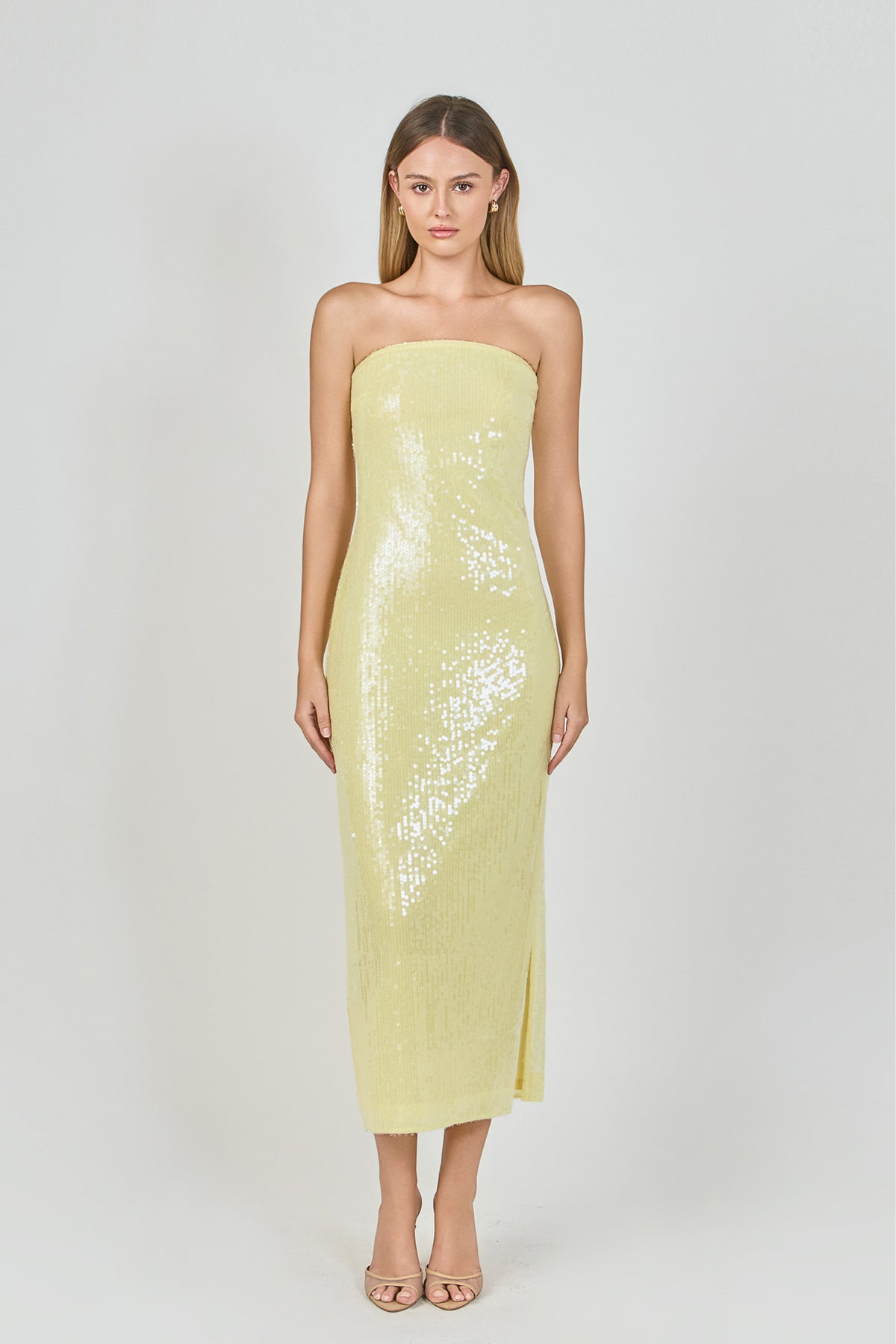 Courtney Strapless Sequins Maxi Dress