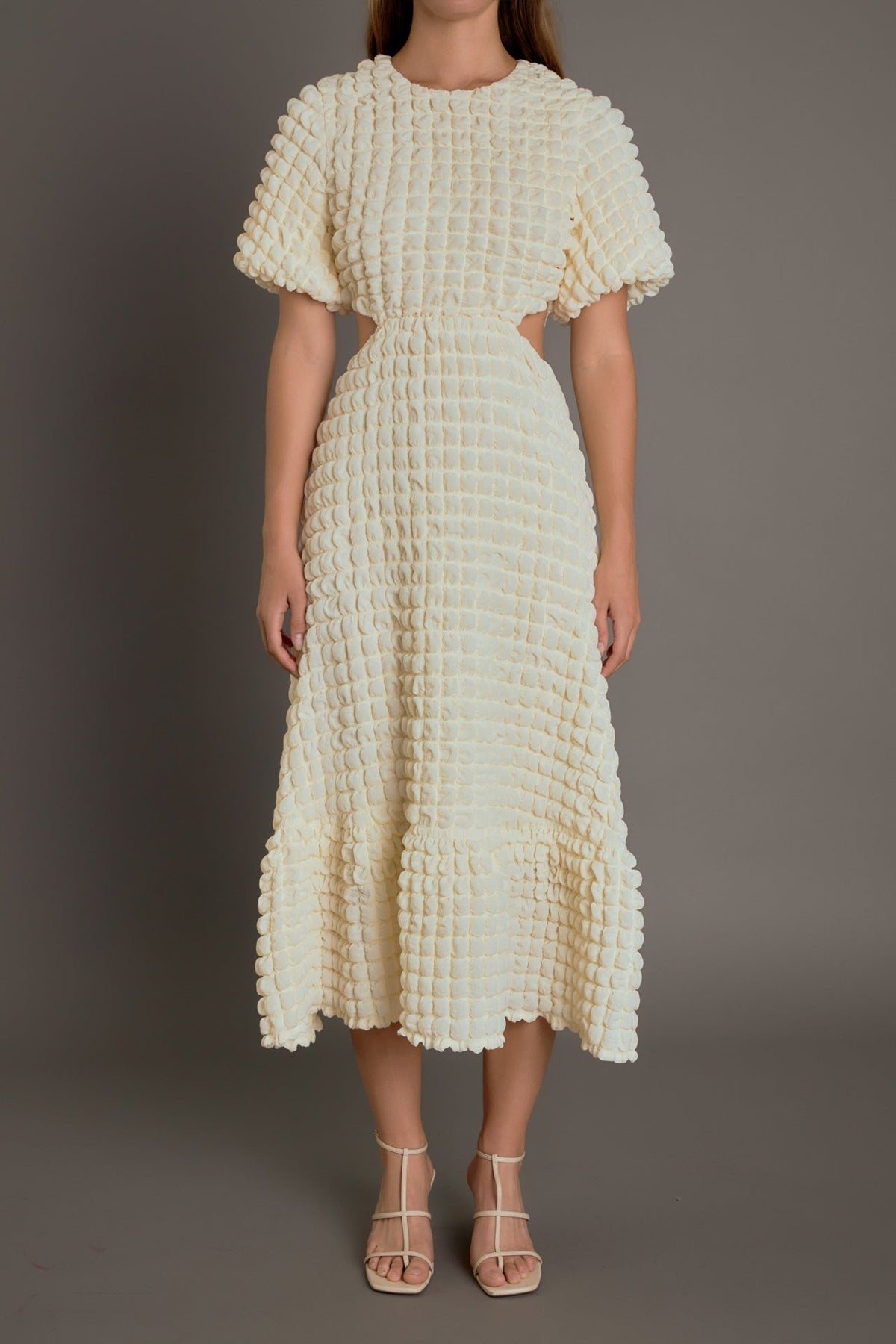 ENDLESS ROSE - Textured Midi Dress - DRESSES available at Objectrare