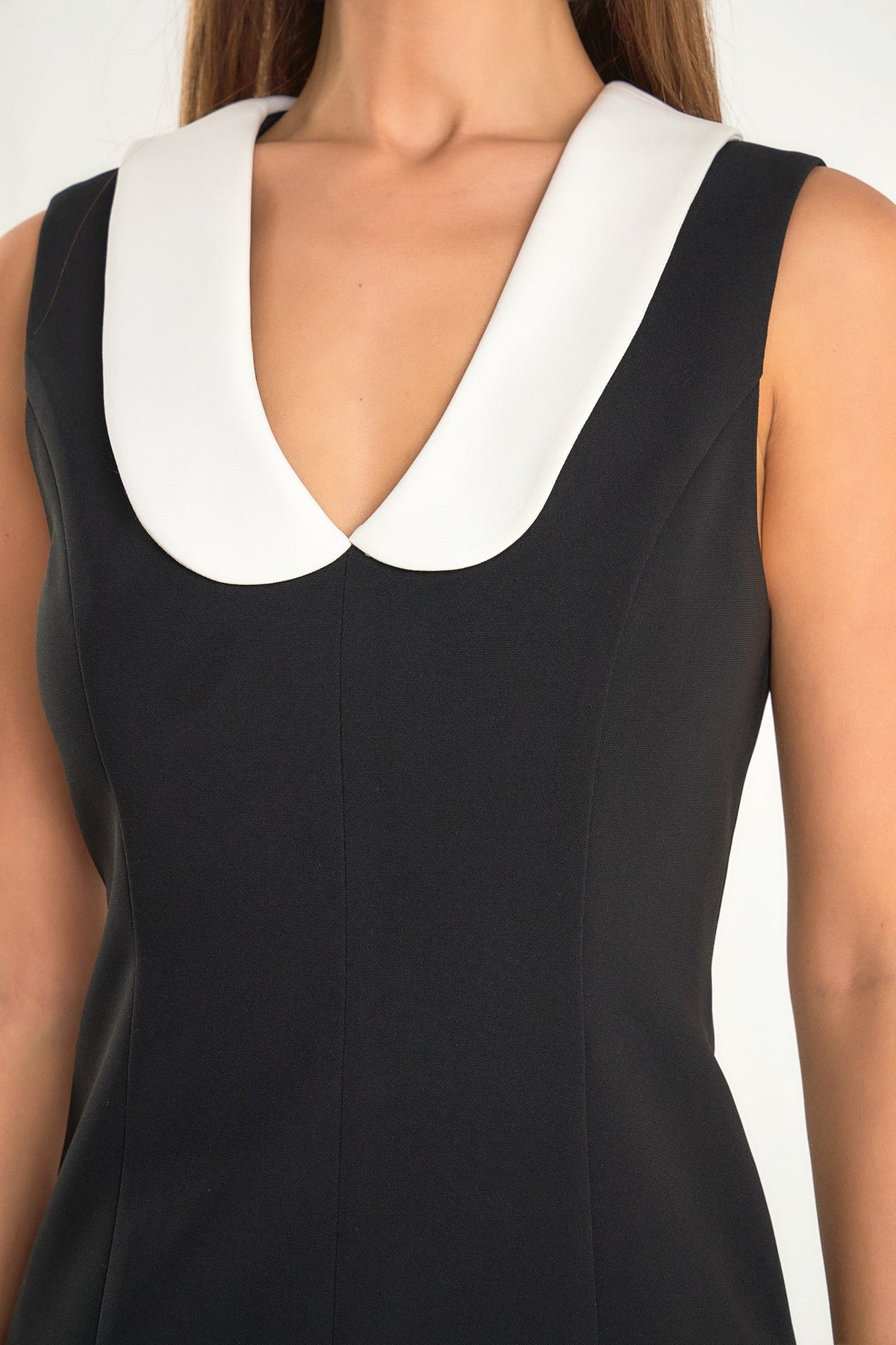 ENDLESS ROSE - Contrast Shawl Lapel Mini Dress - DRESSES available at Objectrare