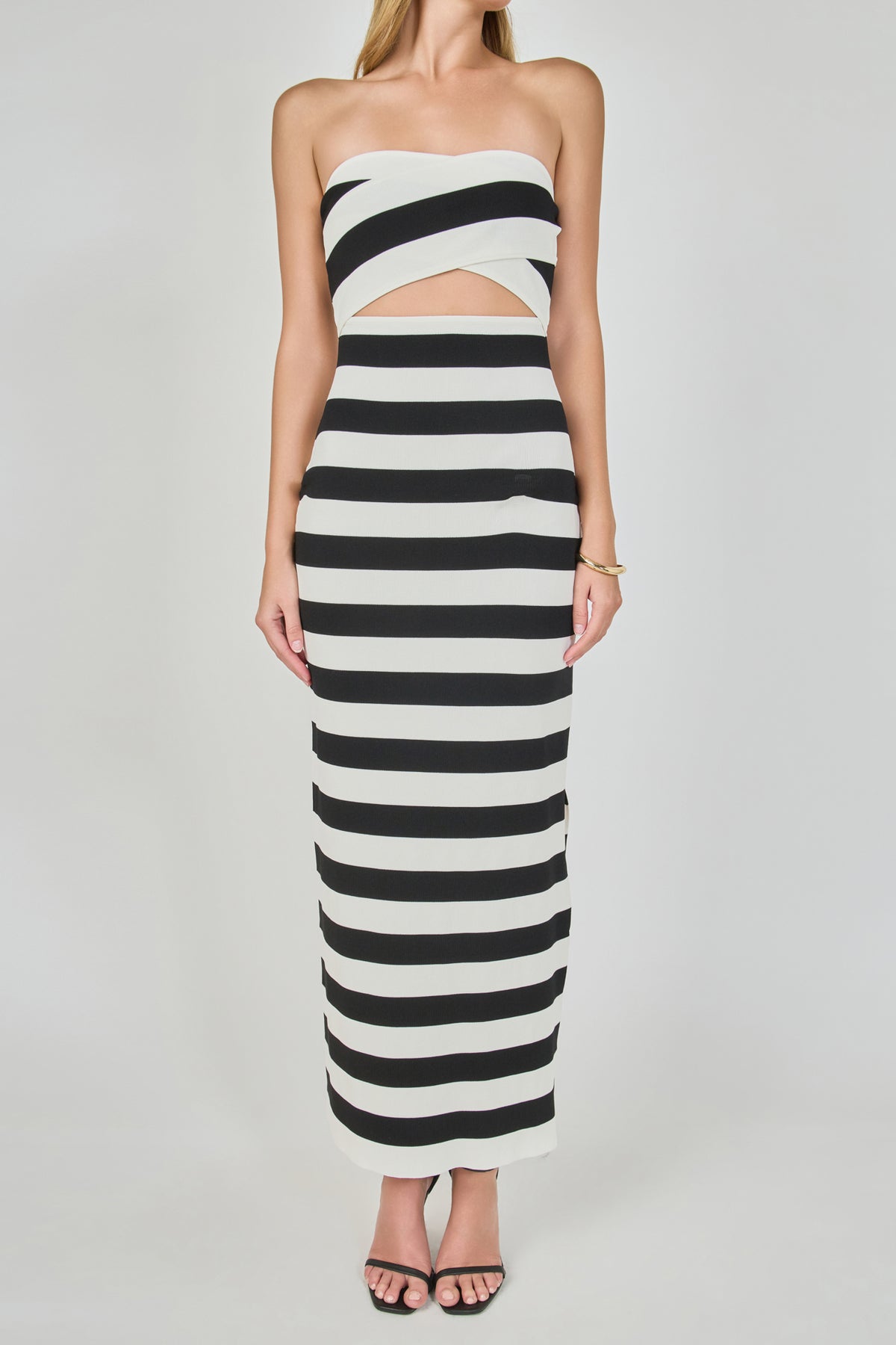 Danielle Striped Cutout Maxi Dress