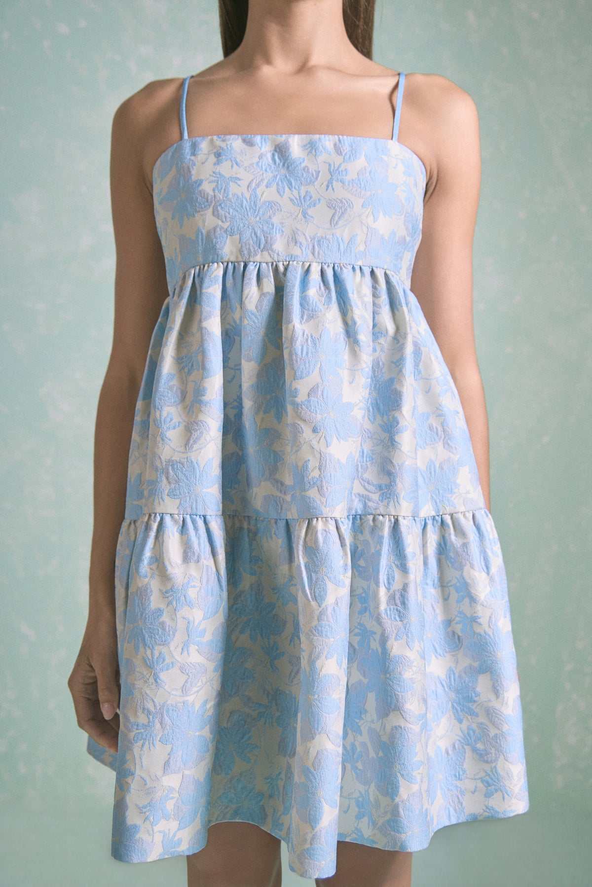 Aria Floral Jacquard Mini Dress