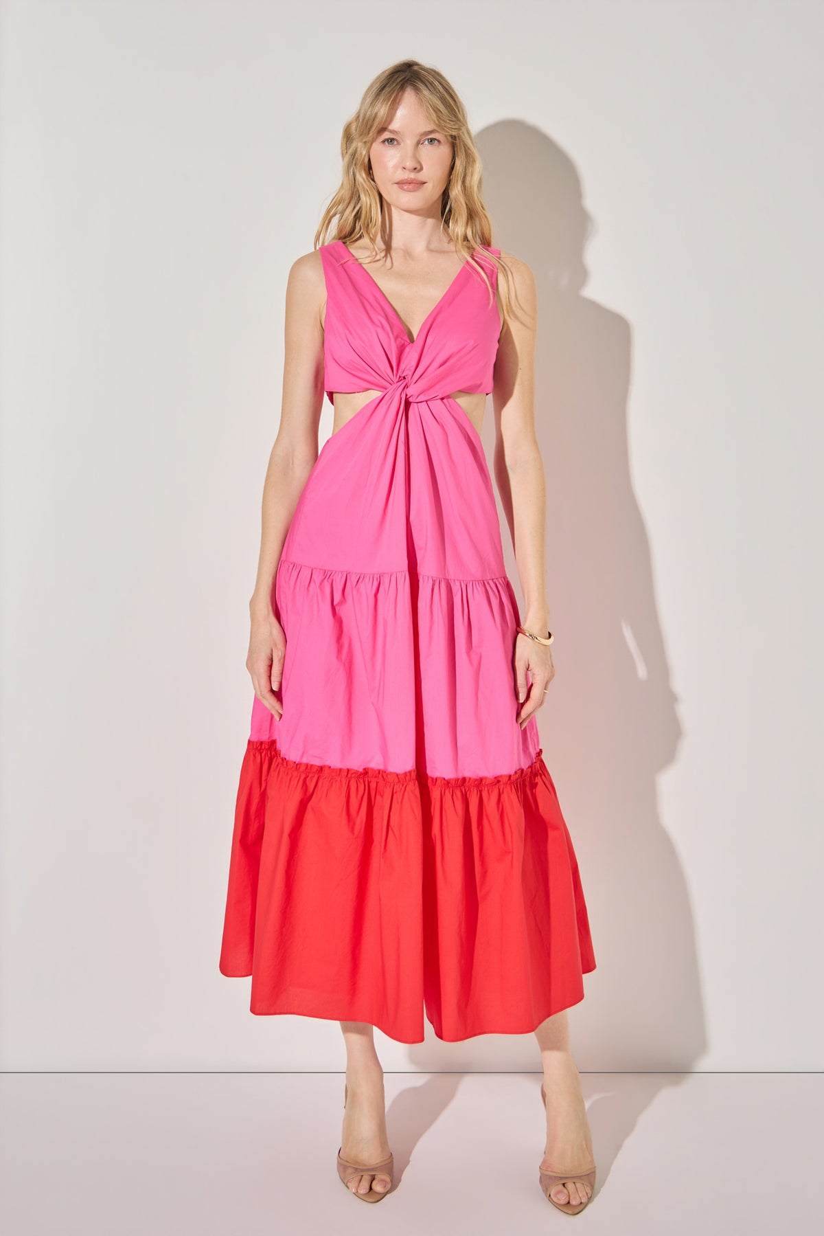 Twist Cut Out Color Block Maxi