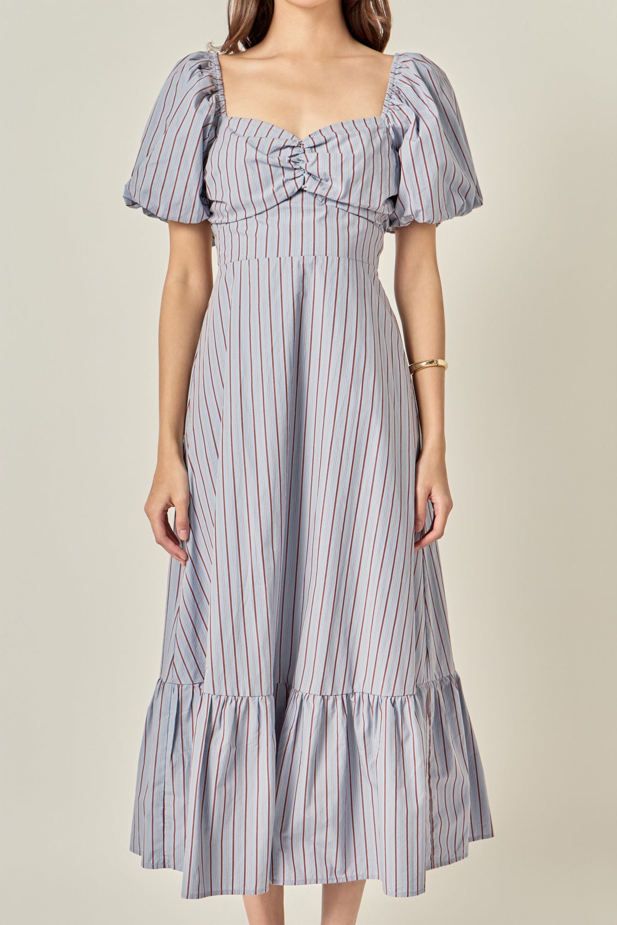 Striped Tie Back Maxi Dress