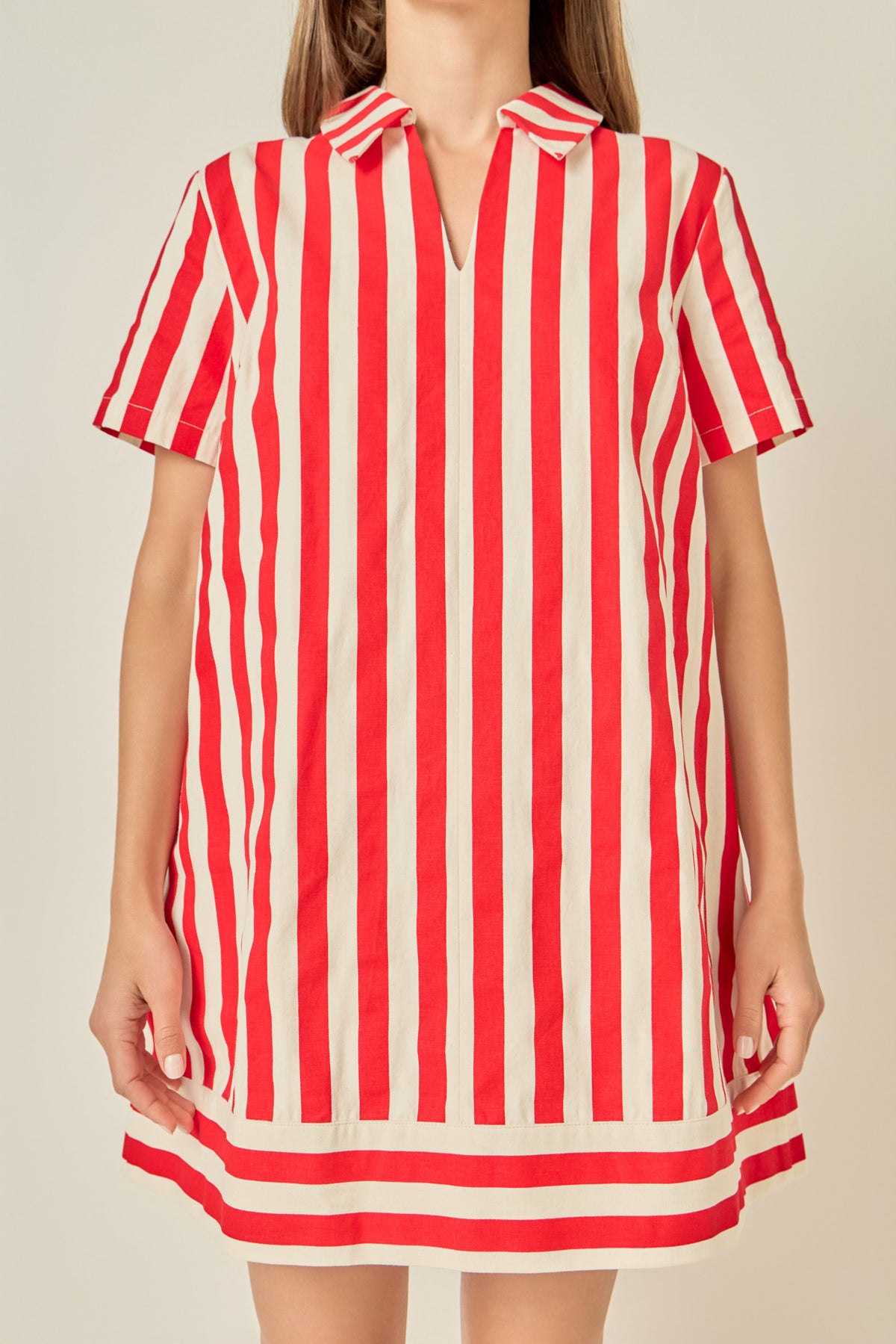 Striped Mini Shirt Dress