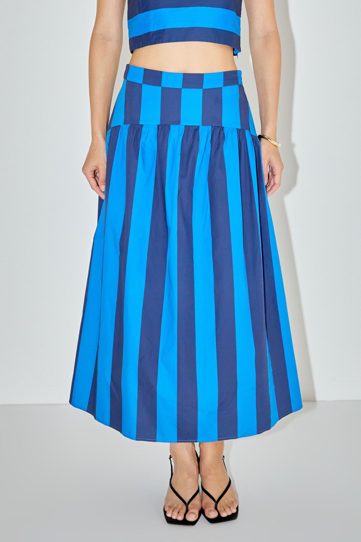 Striped Midi Skirt