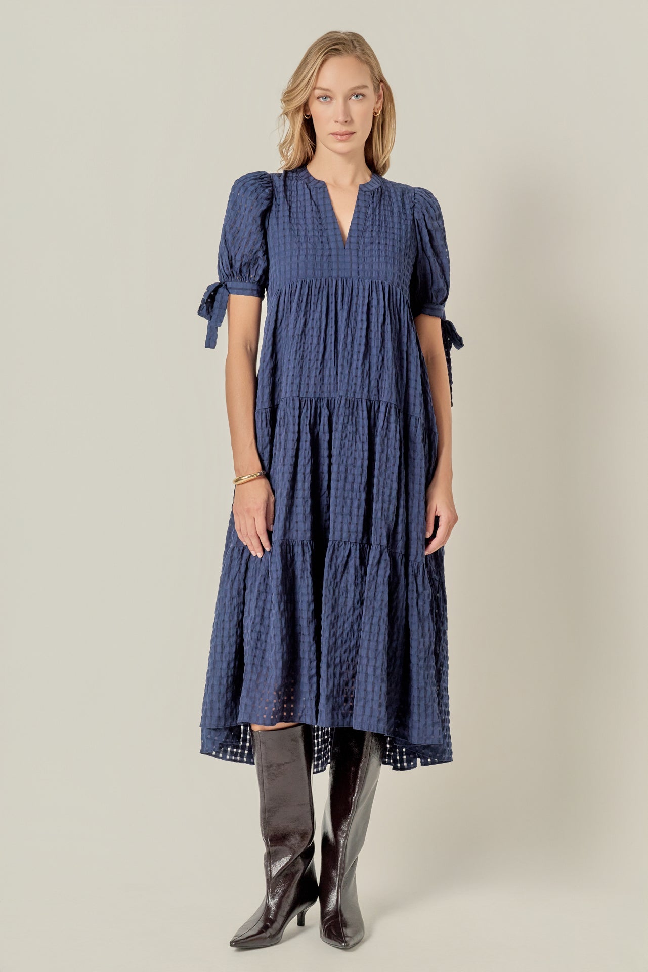 blue gingham puff sleeve dress The Caring Light Blue Gingham Dress – Shop the Mint