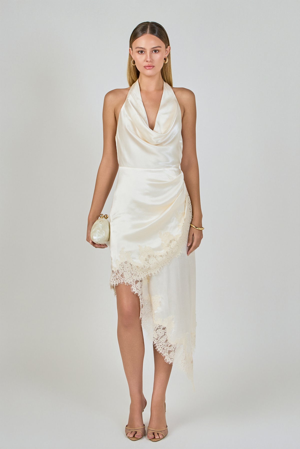 Satin Lace Asymmetrical