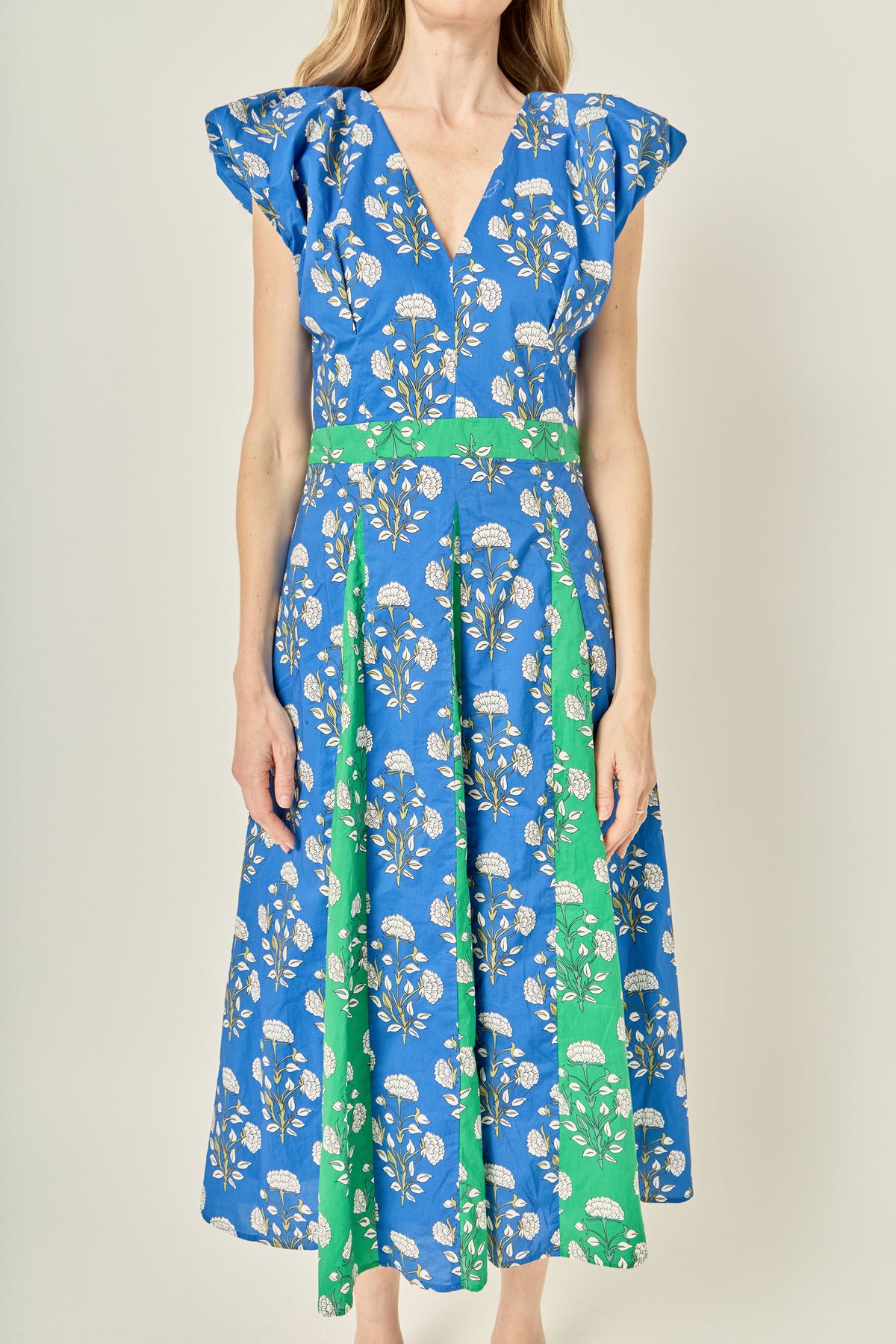Print Block Midi Dress
