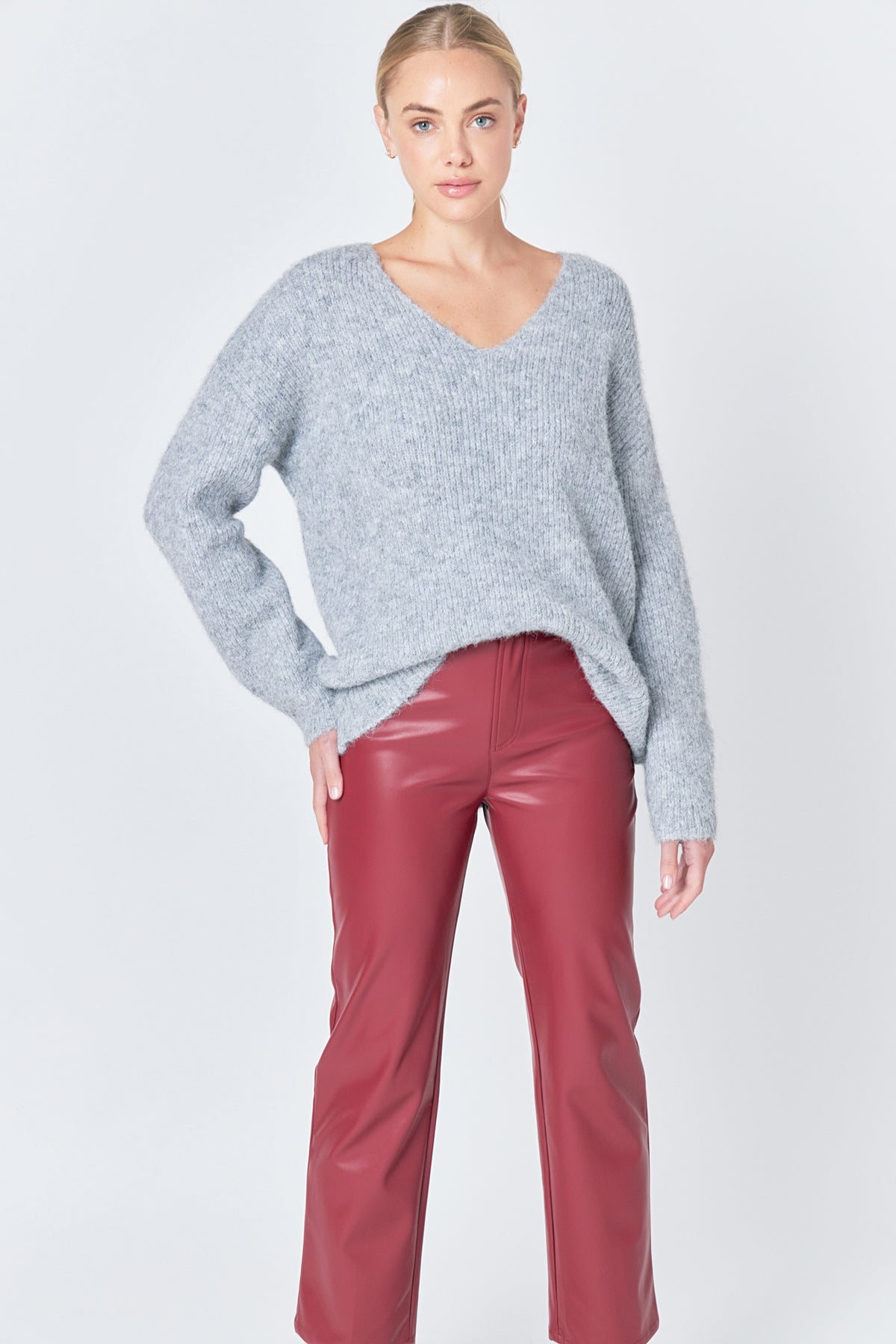 High-Waisted Faux Leather Pants