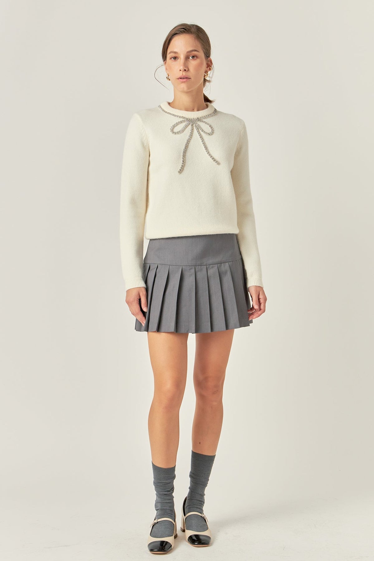 Pleats Detailed Mini Skort