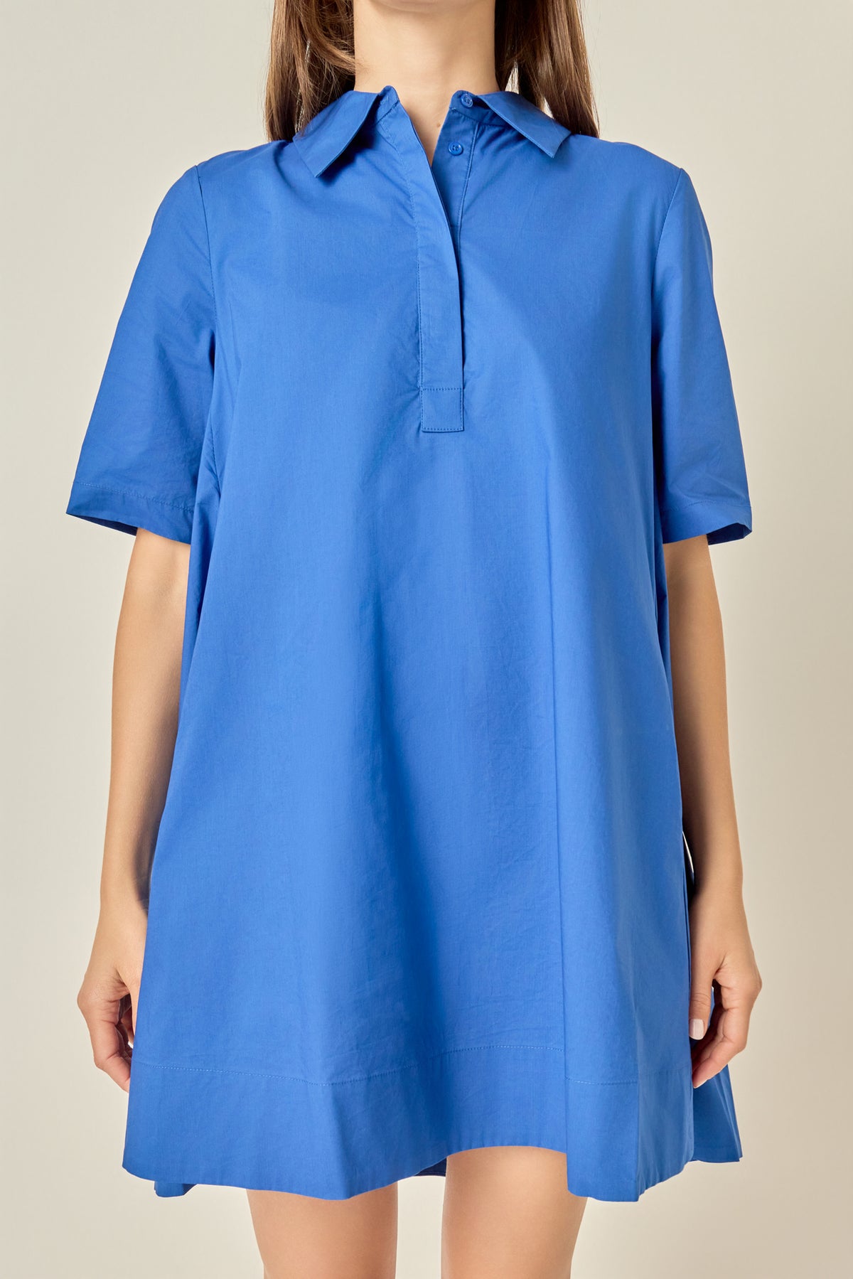 A-Line Short Sleeve Shirt Dress