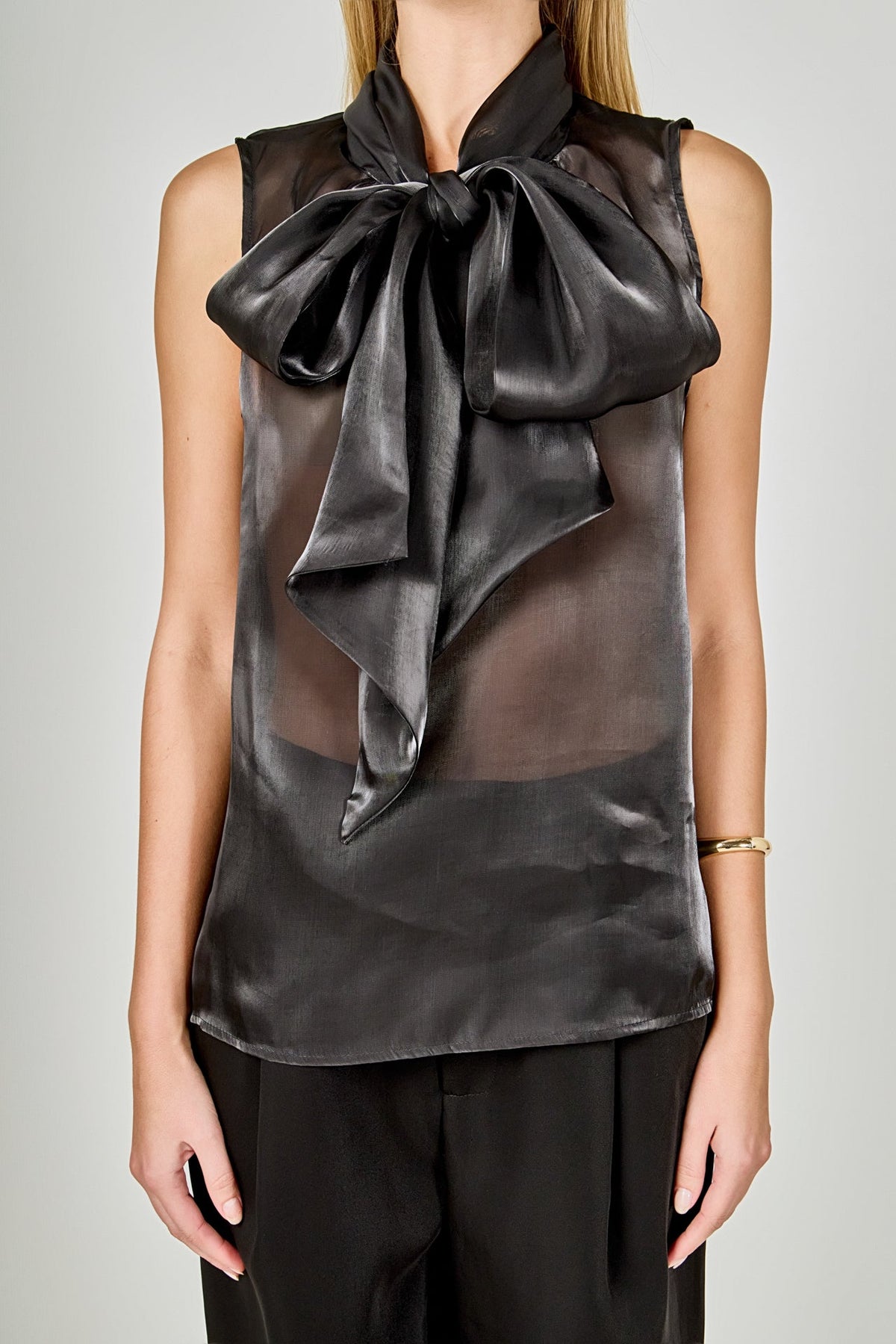 Organza Sleeveless Top