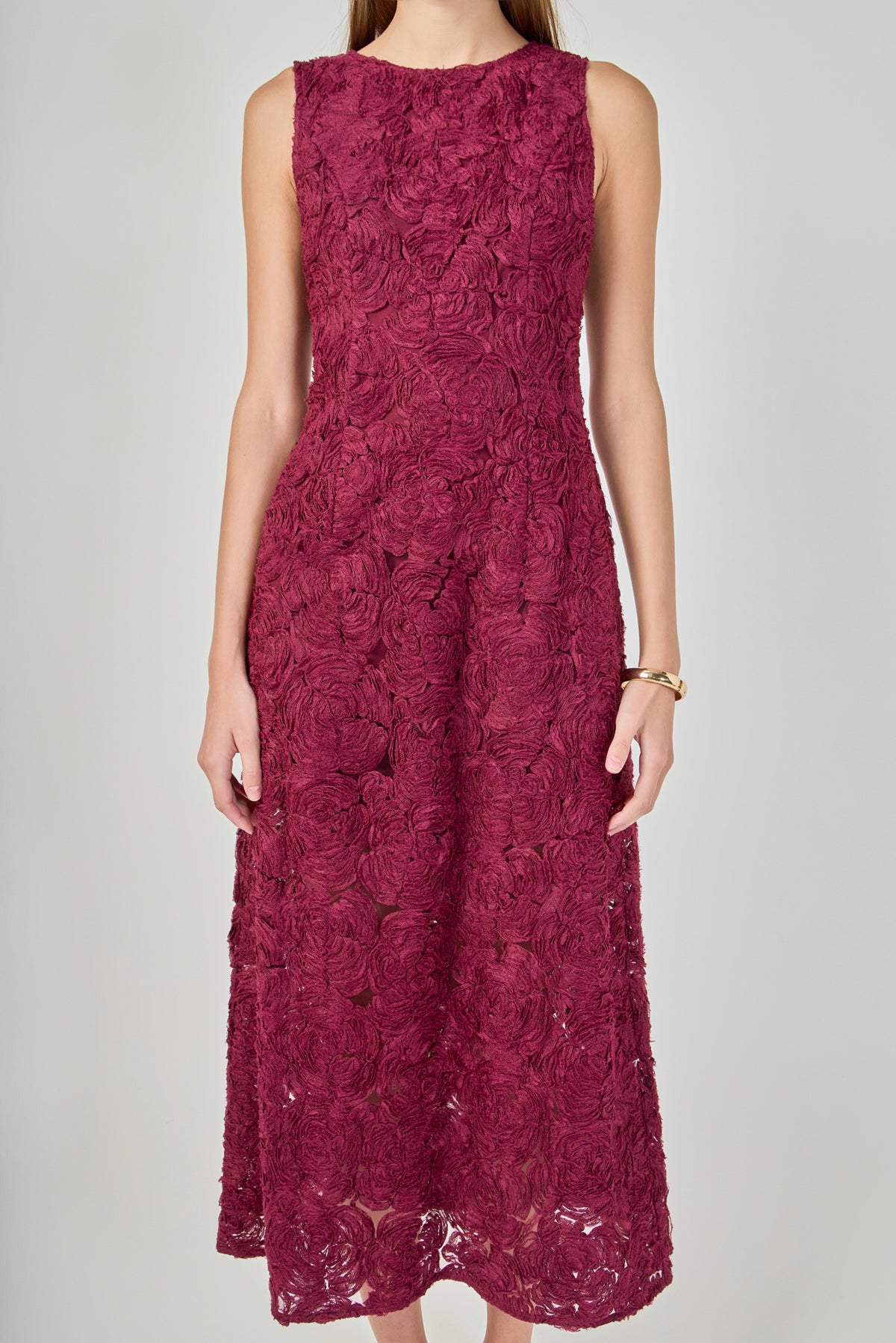 Rosette Midi Dress