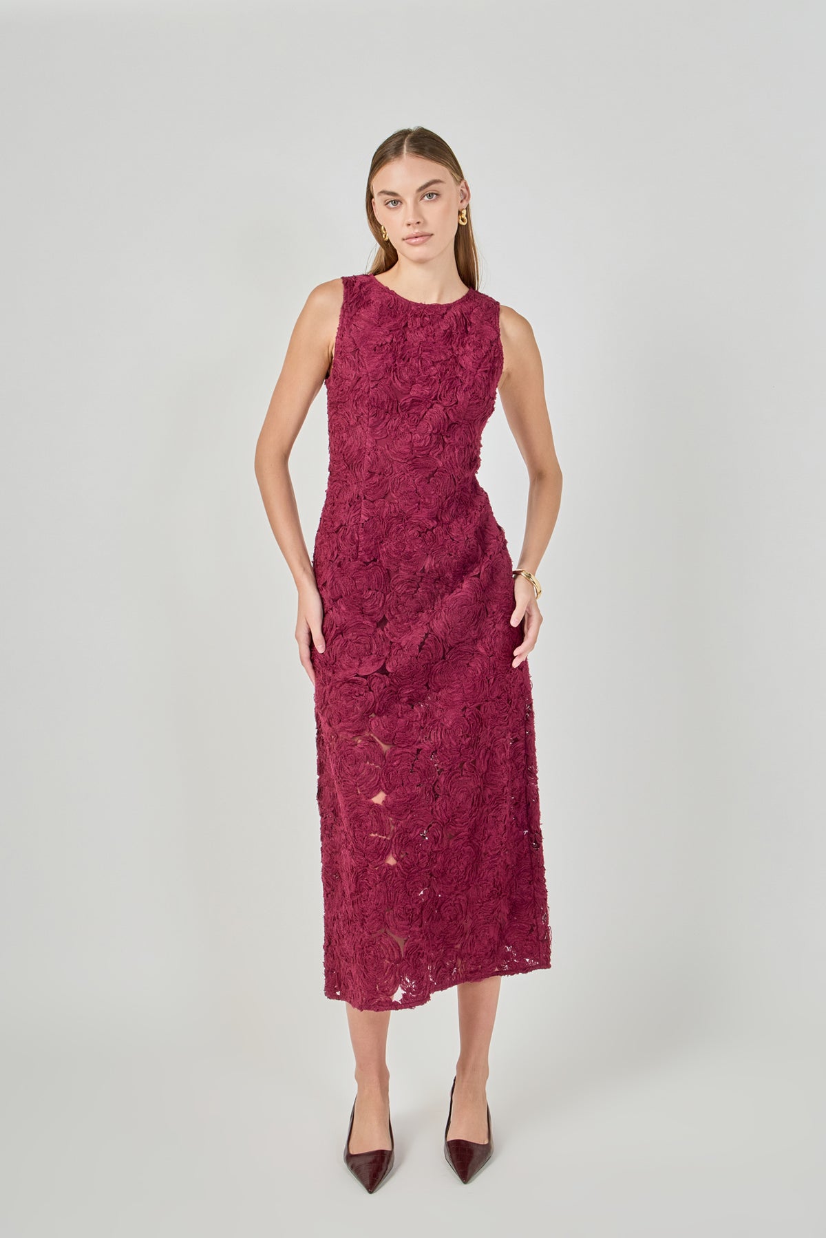 Rosette Midi Dress