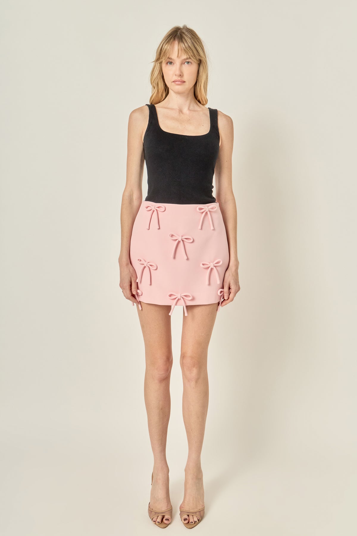 Bow Detailed Mini Skirt