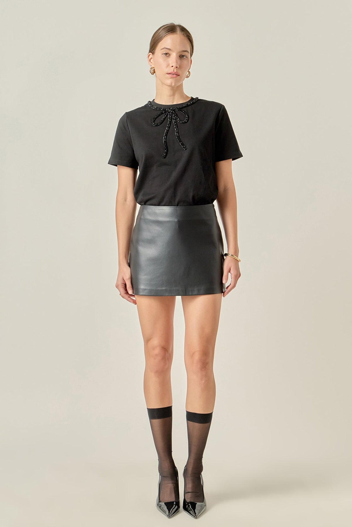 Beaded Bow Tee