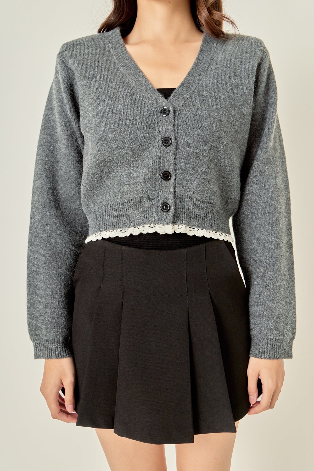 Lace Trim Cardigan