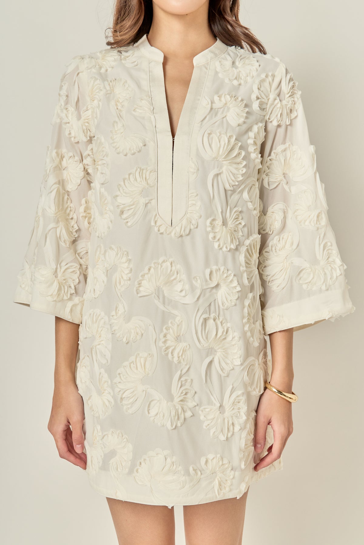 Shell Collar Mini Dress