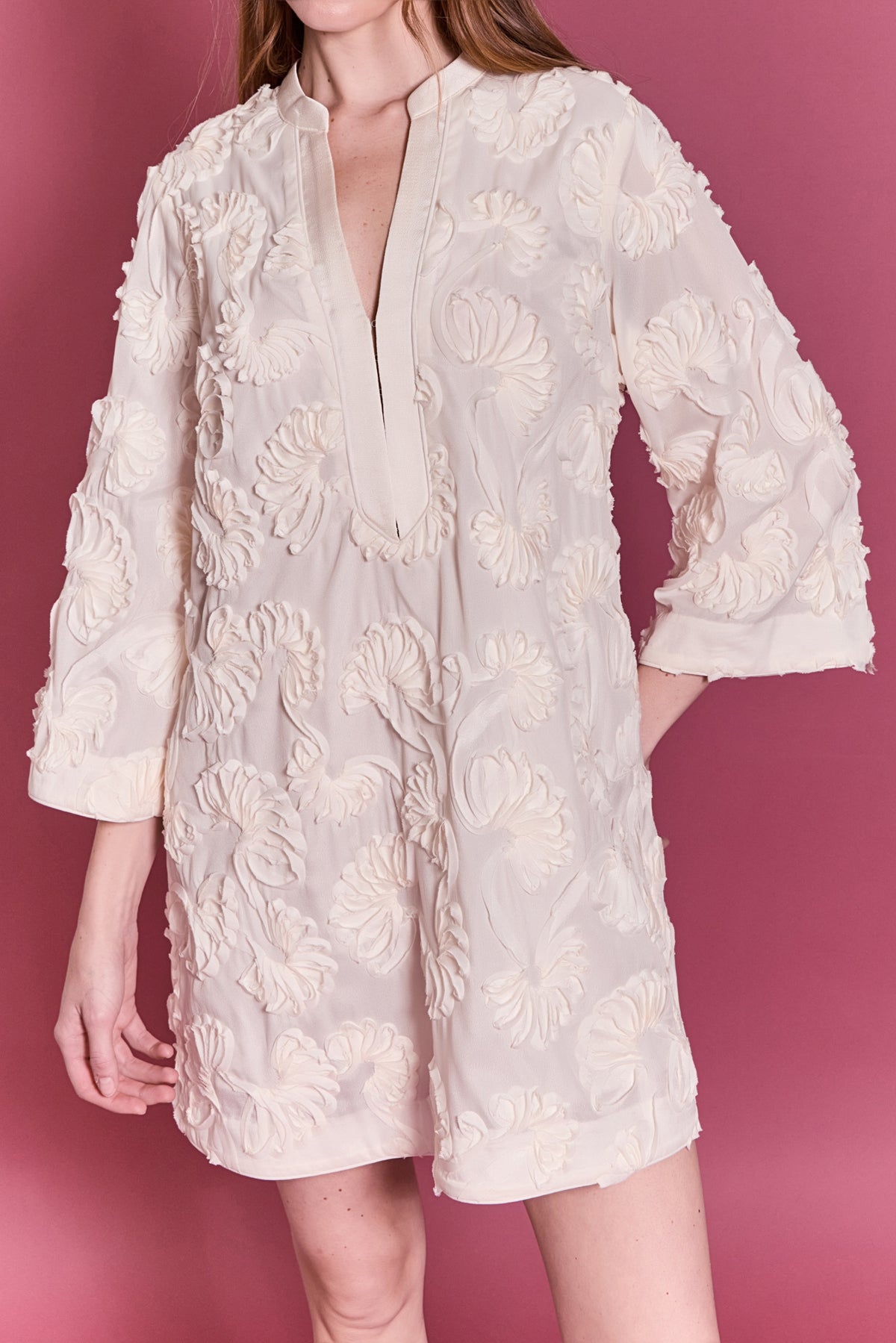 Shell Collar Mini Dress