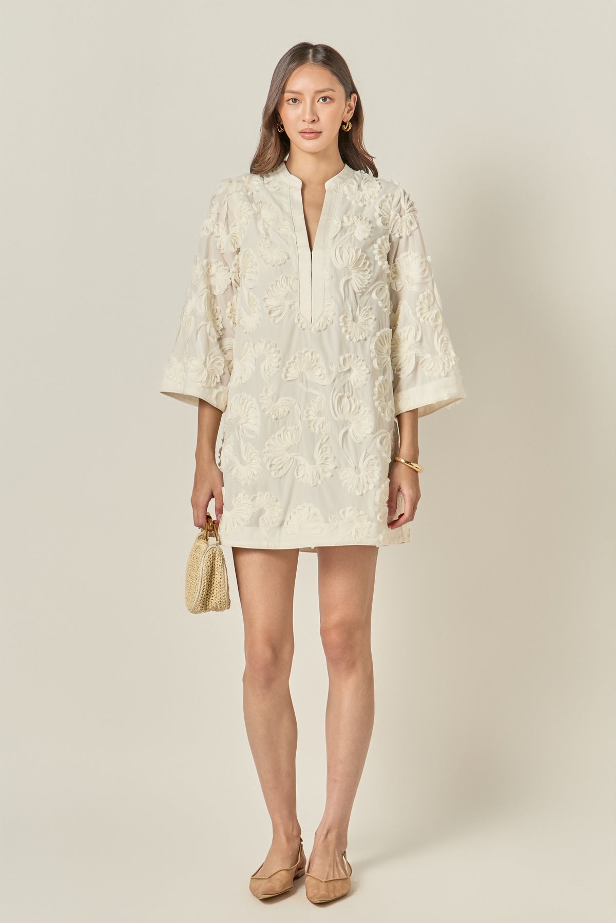 Shell Collar Mini Dress