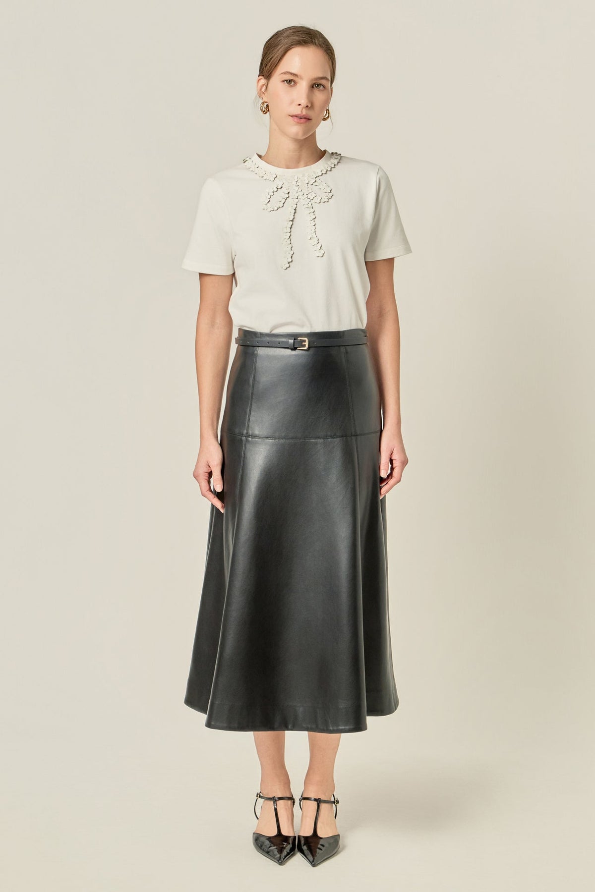 Floral Bow Detail Top