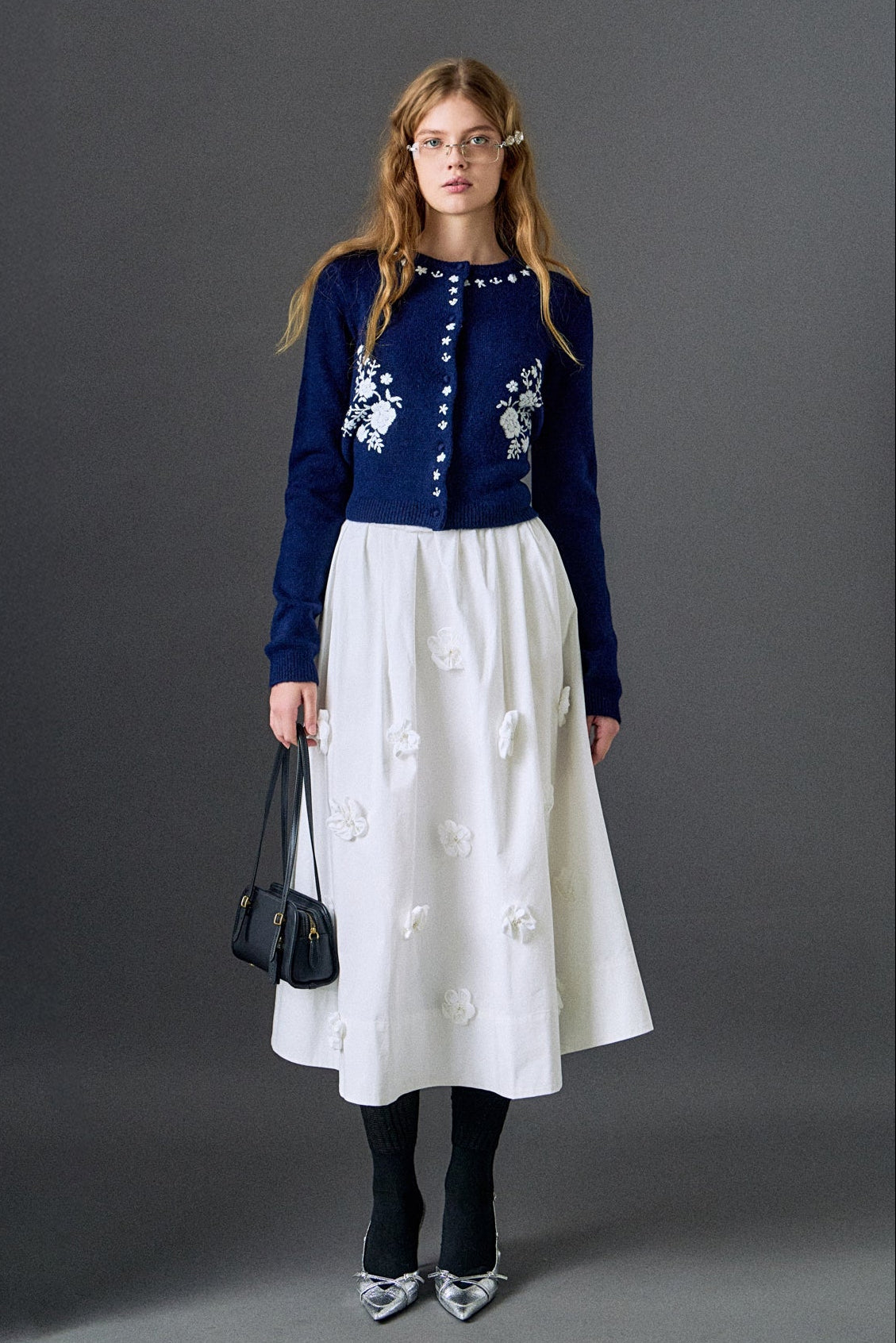 Floral Embroidery Cardigan