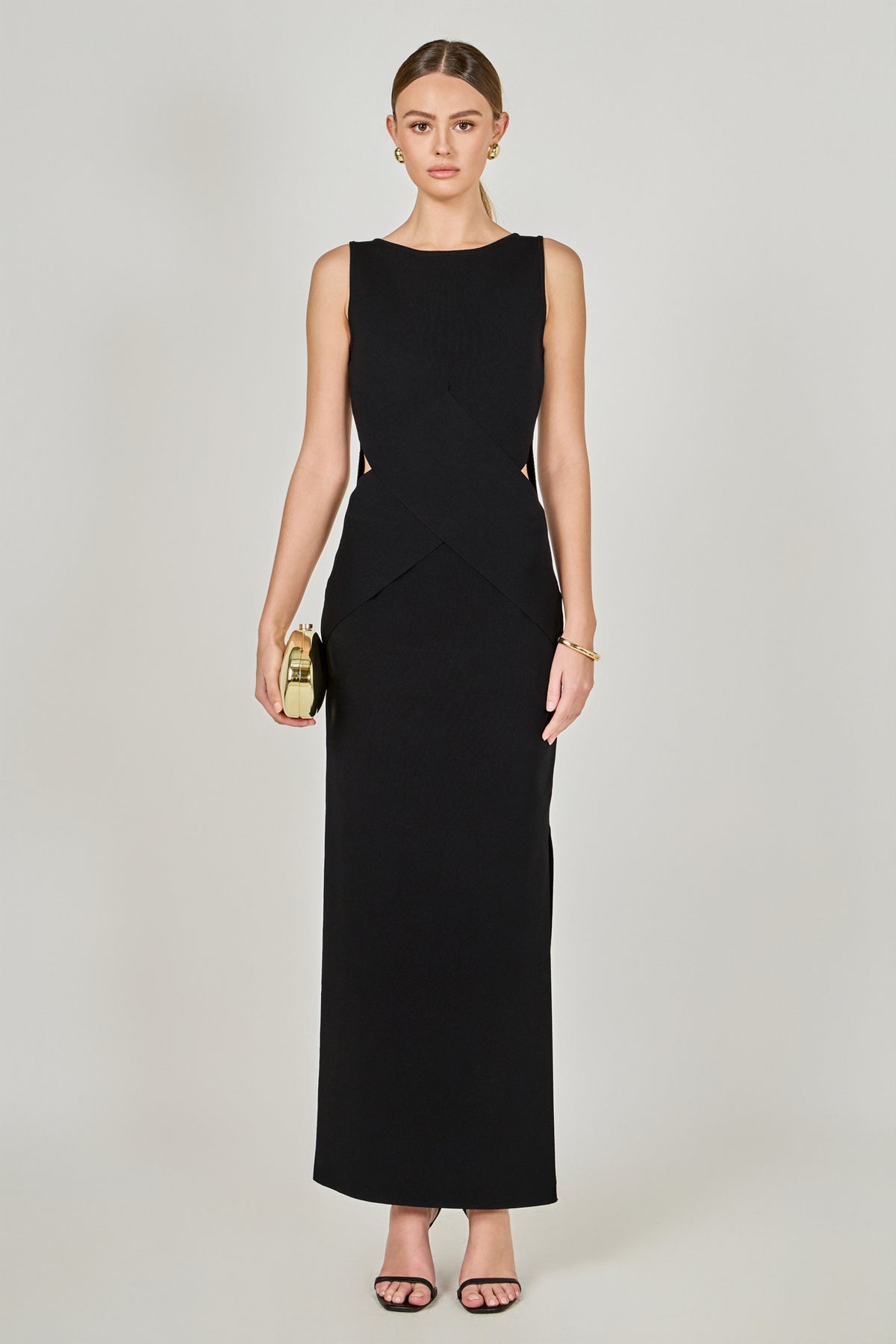 Hip Cut Out Maxi Dress