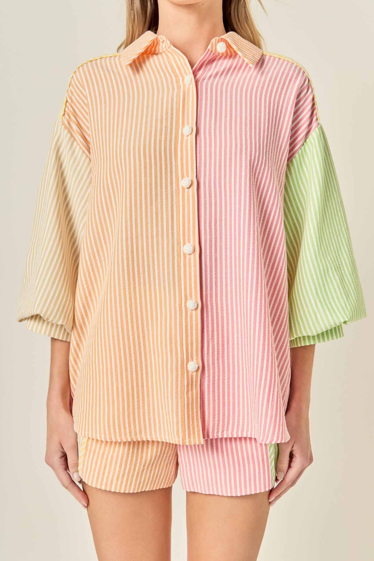 Striped Colorblock Shirt