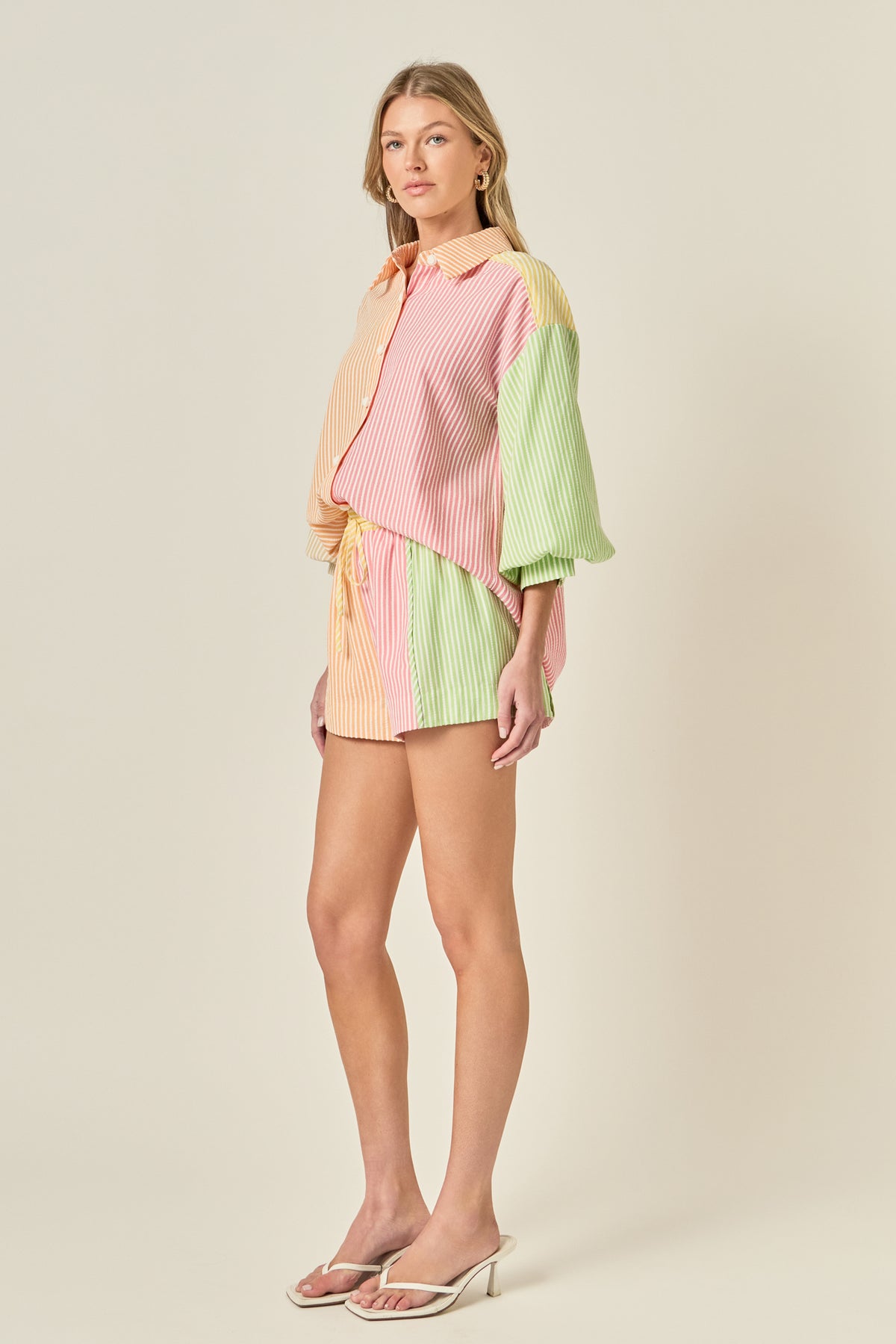 Striped Colorblock Shorts