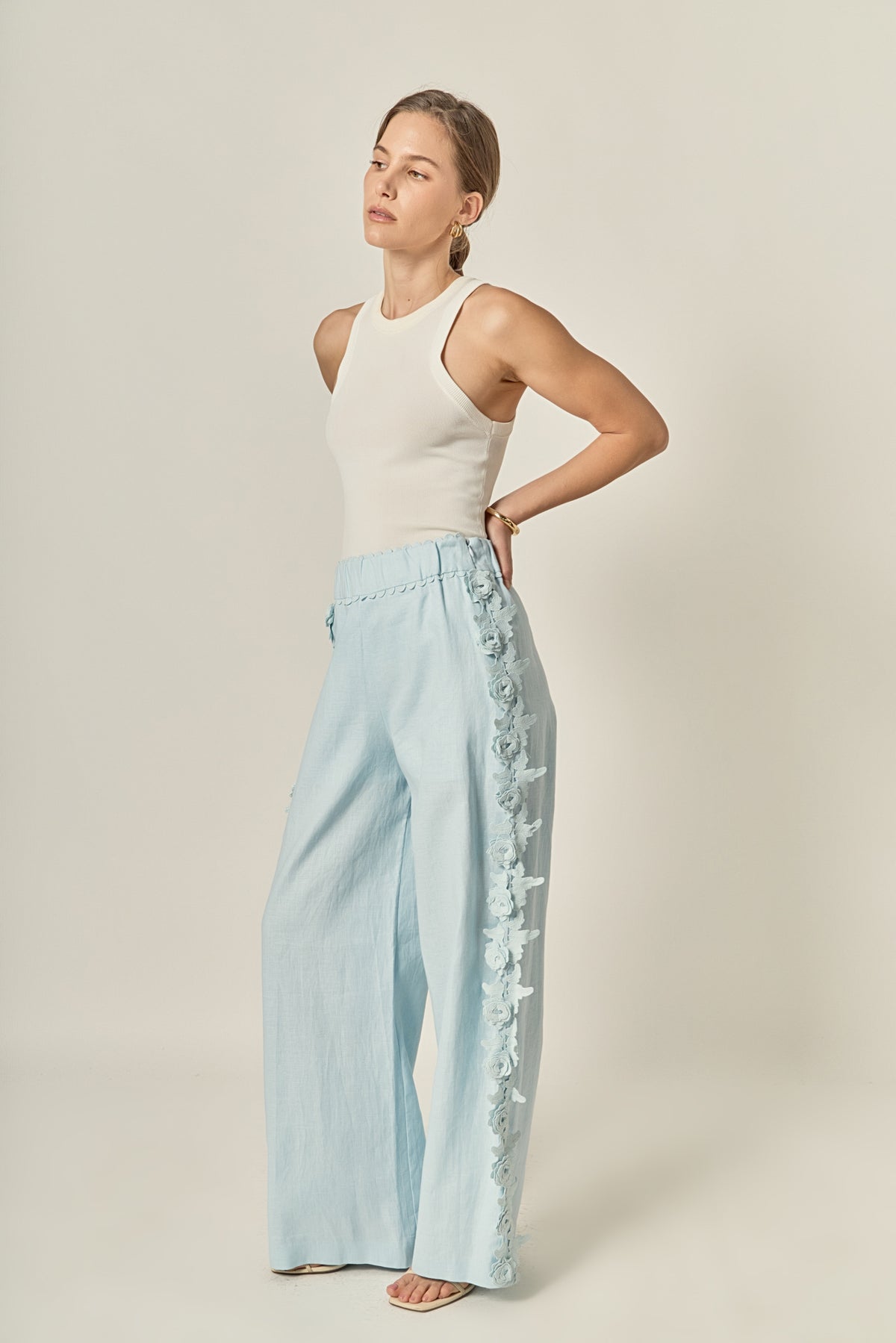 Flower Detail Pants