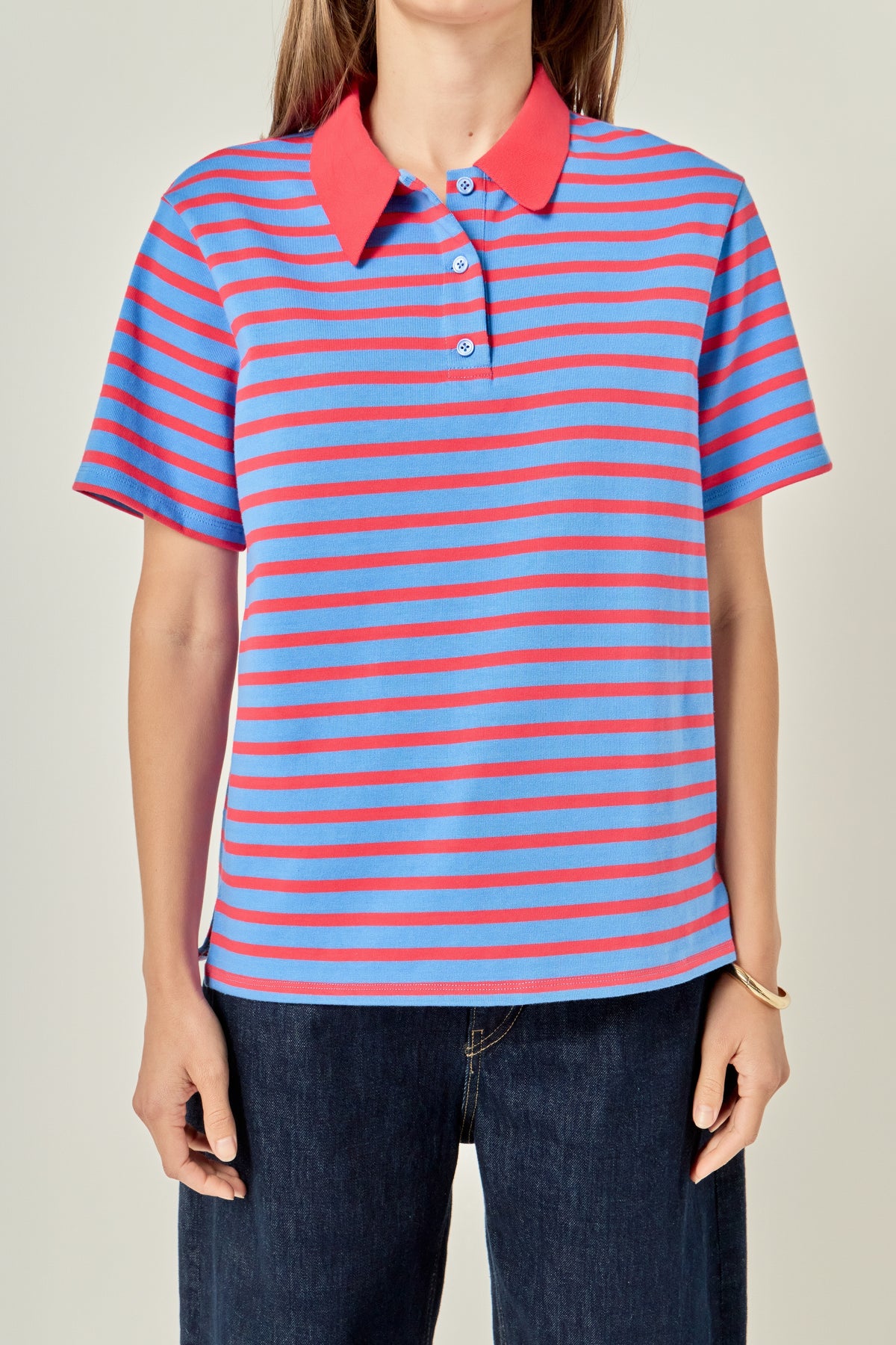 Striped Polo Tee