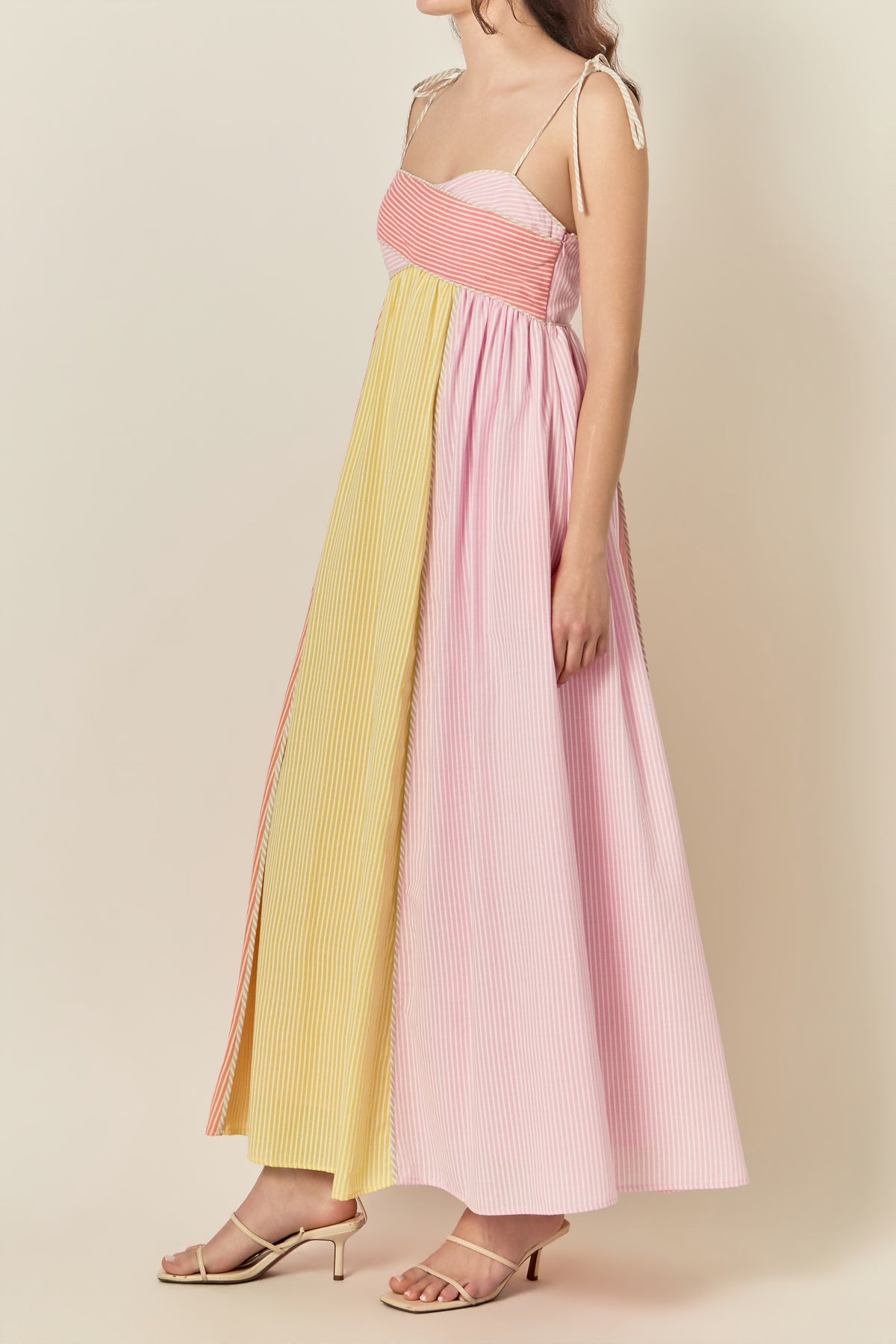 Striped Sleeveless Maxi Dress