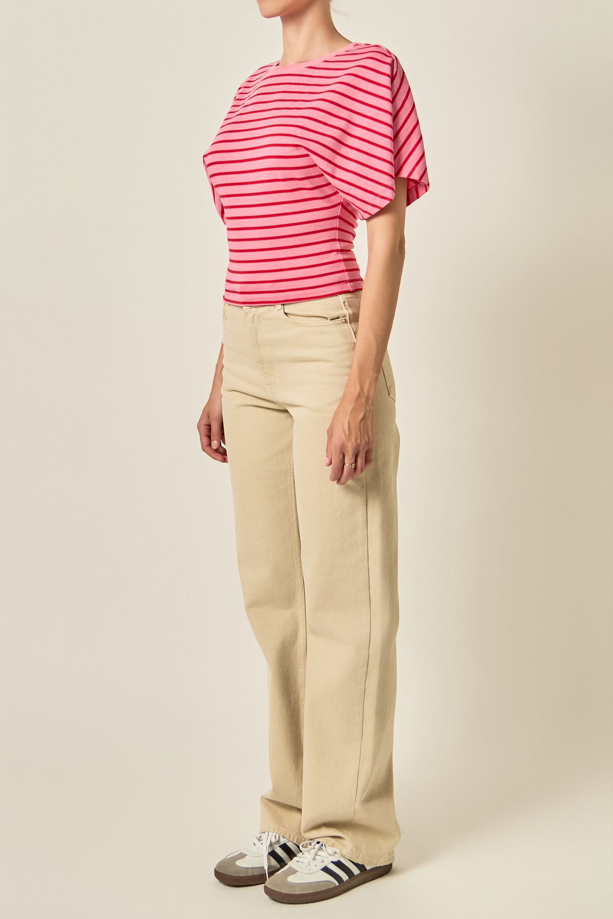 Striped Fitted Knit Top