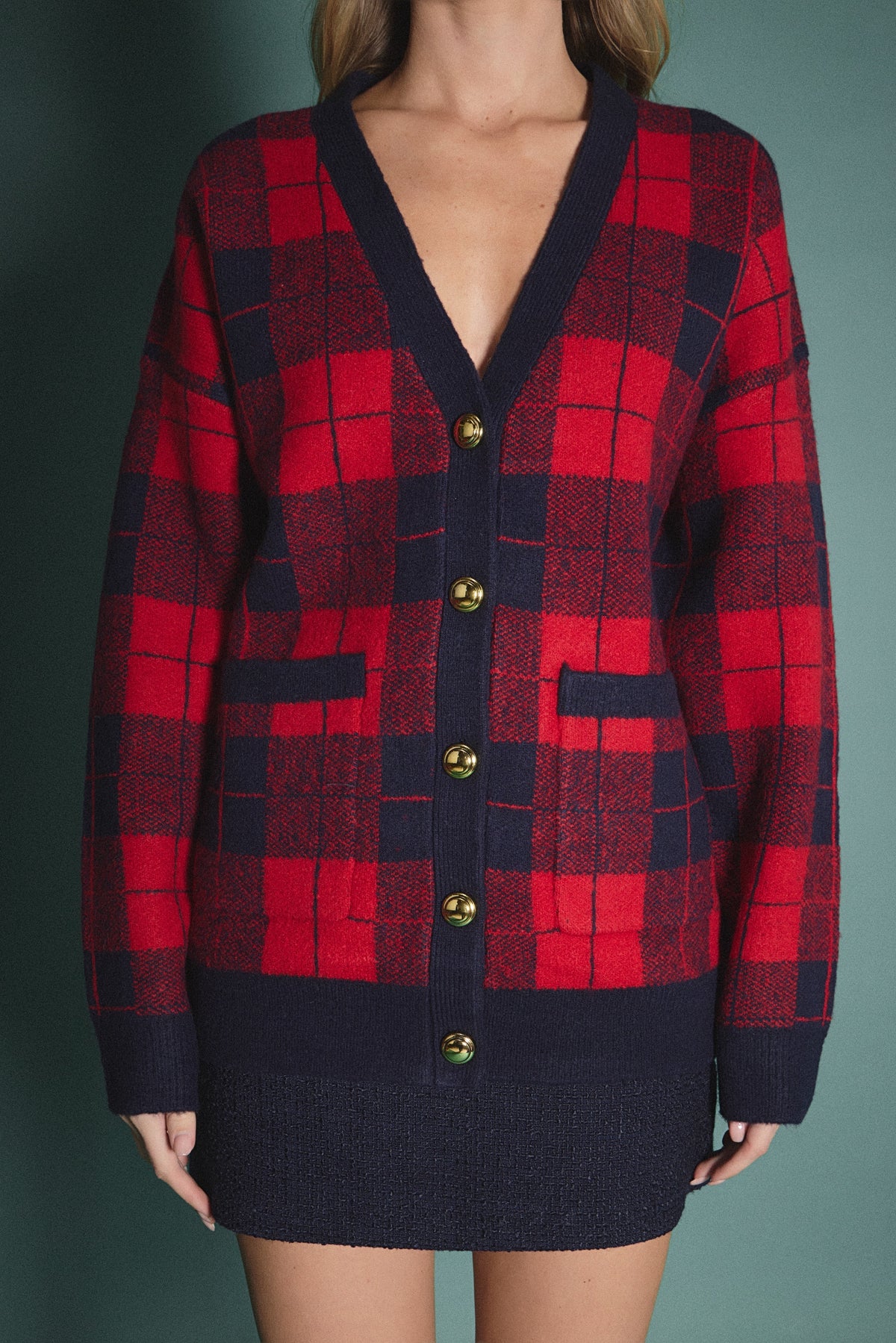 Check Cardigan