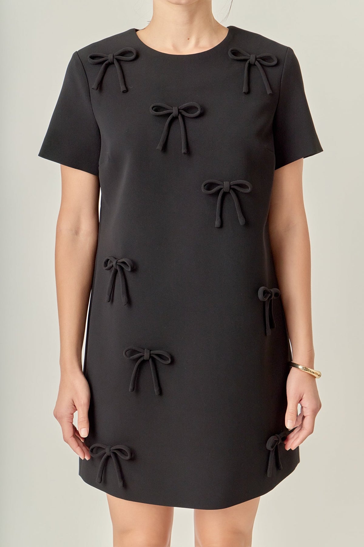 Bow Detailed Mini Dress