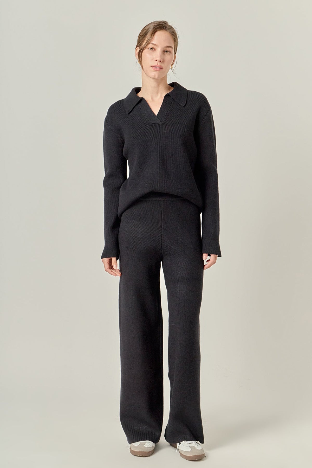 ENGLISH FACTORY - Collared Knit Sweater - SWEATERS & KNITS available at Objectrare