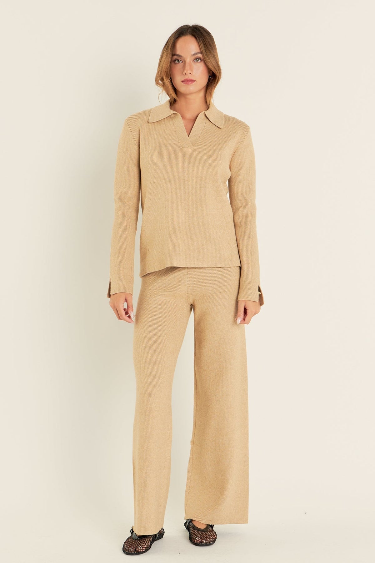 ENGLISH FACTORY - Collared Knit Sweater - SWEATERS & KNITS available at Objectrare