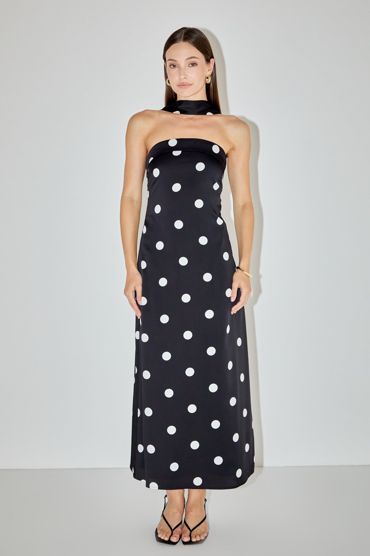 Polka Dot Backless Dress